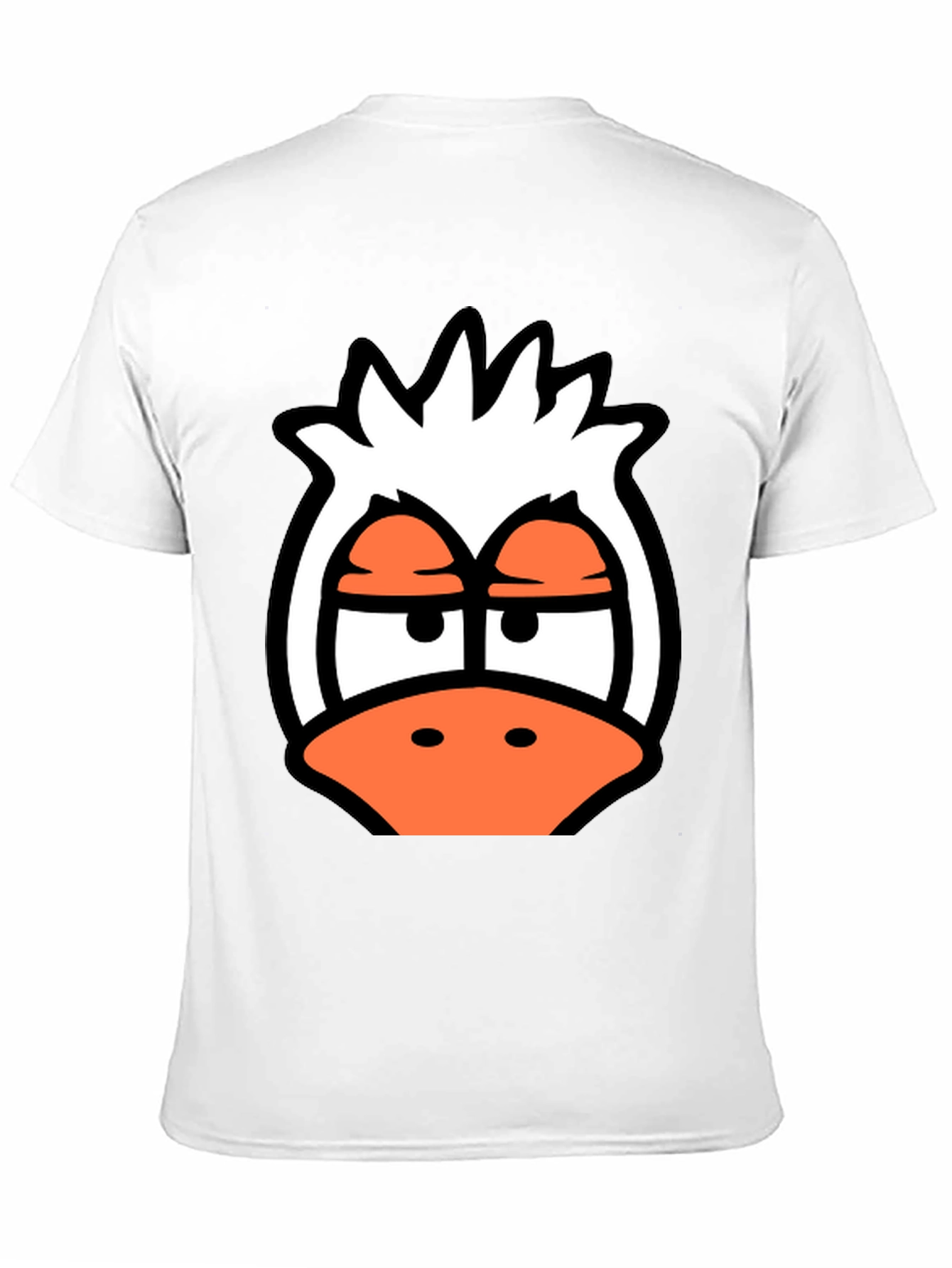 Black Cartoon Duck Graphic Tee - Funky Black T-Shirt view 11