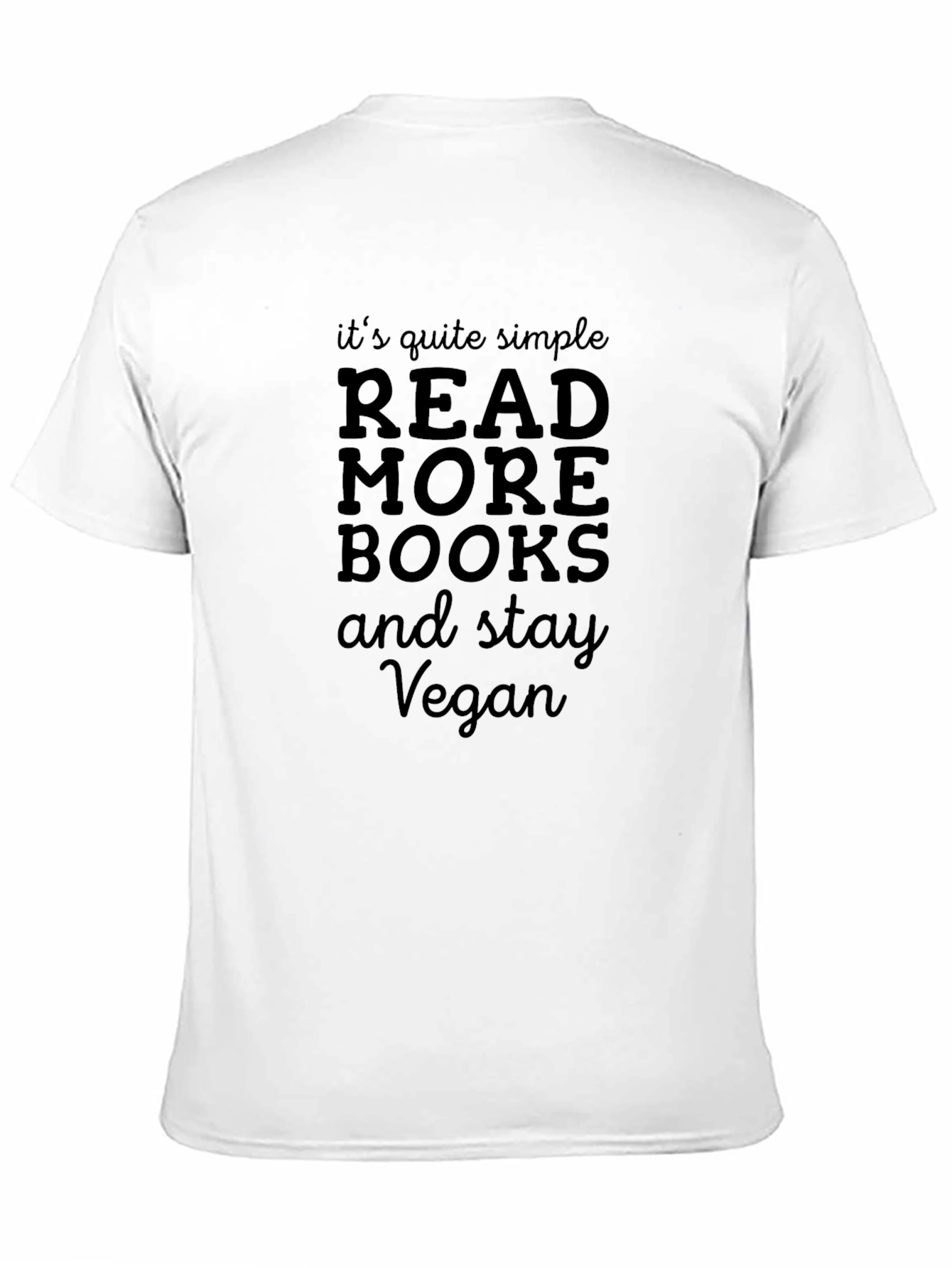 Black Read More Books and Stay Vegan Black T-Shirt view 11