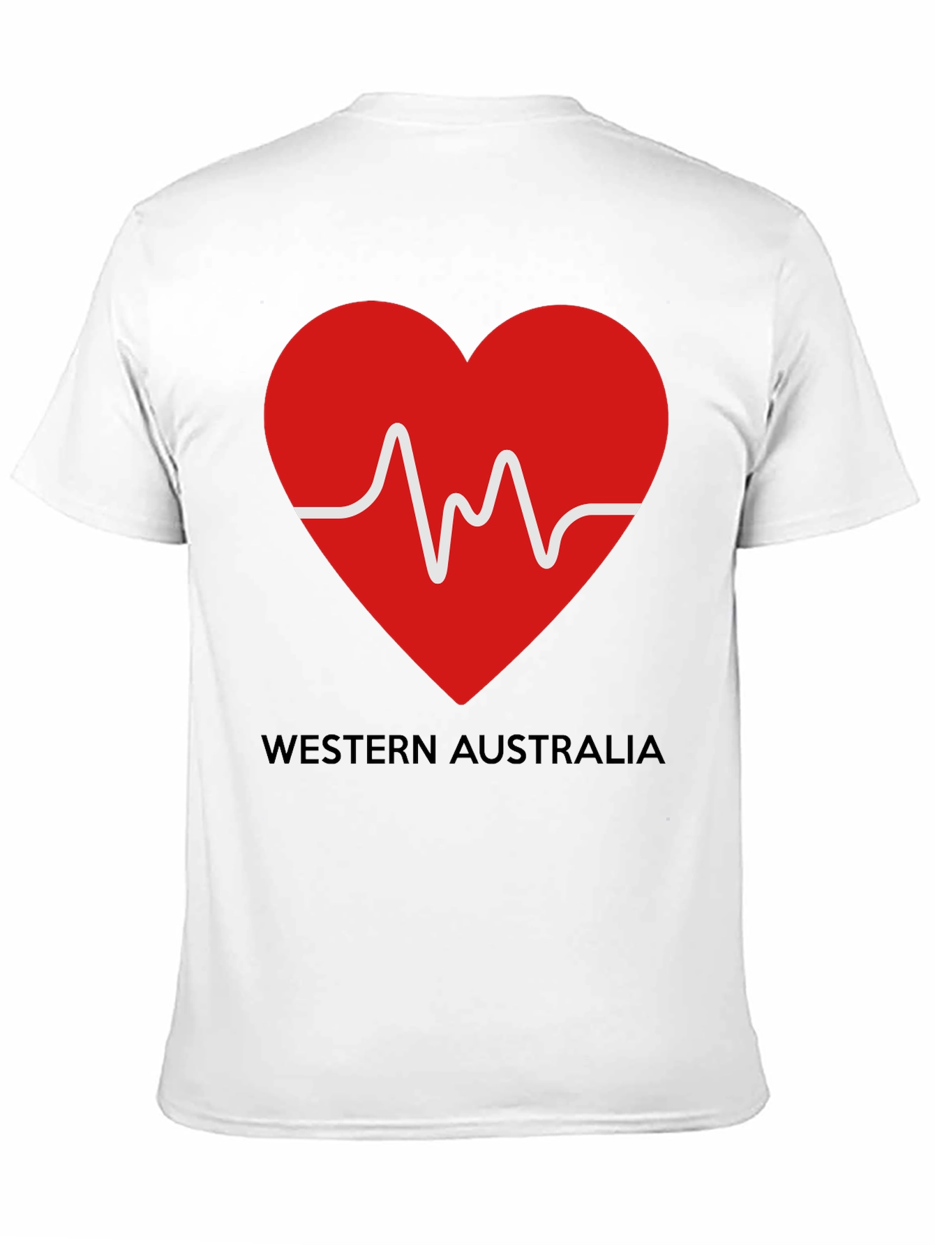 Black Western Australia Heartbeat T-Shirt - Black view 11