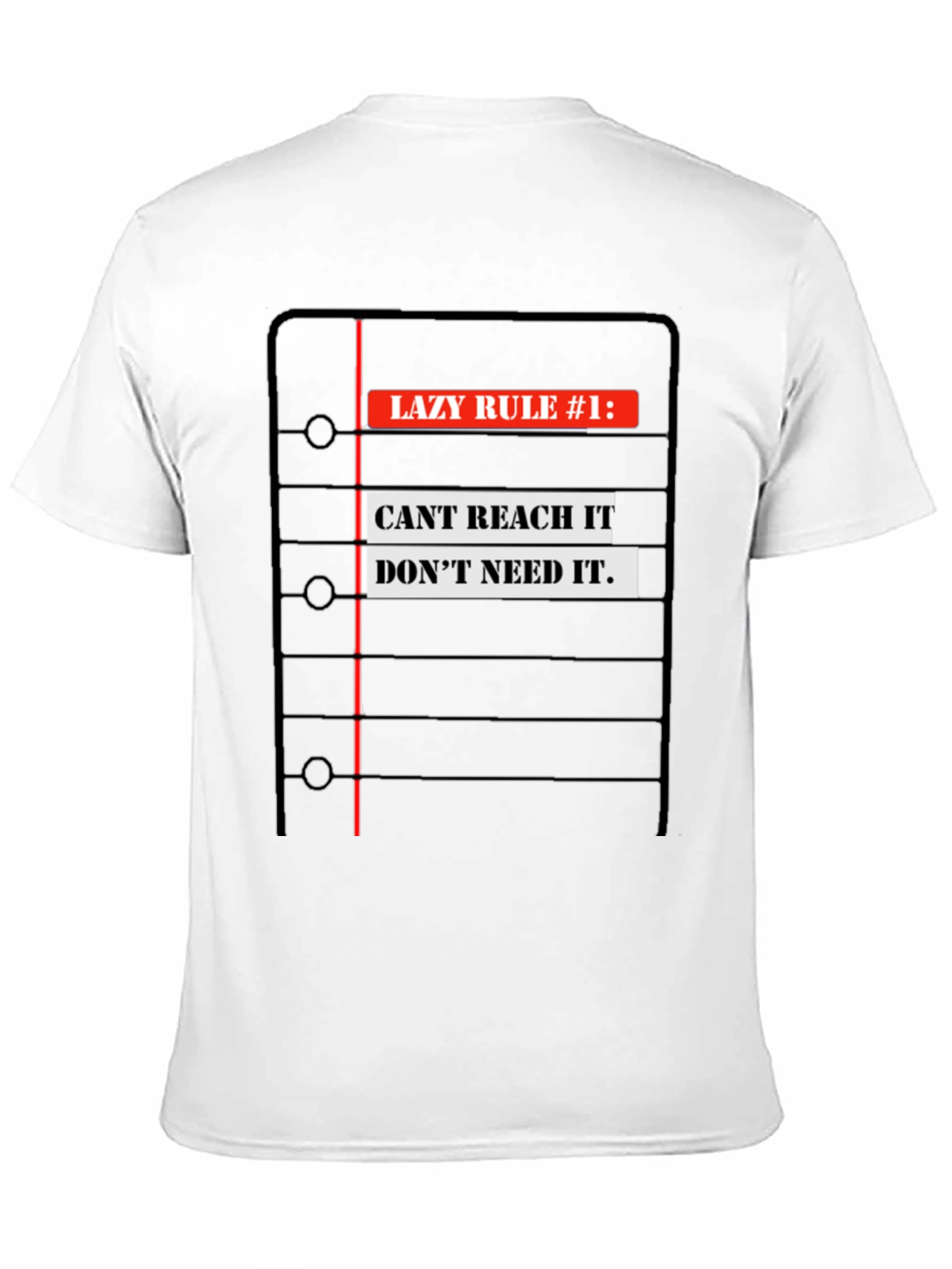 Black Lazy Rule #1 Men's Black Graphic Tee view 11