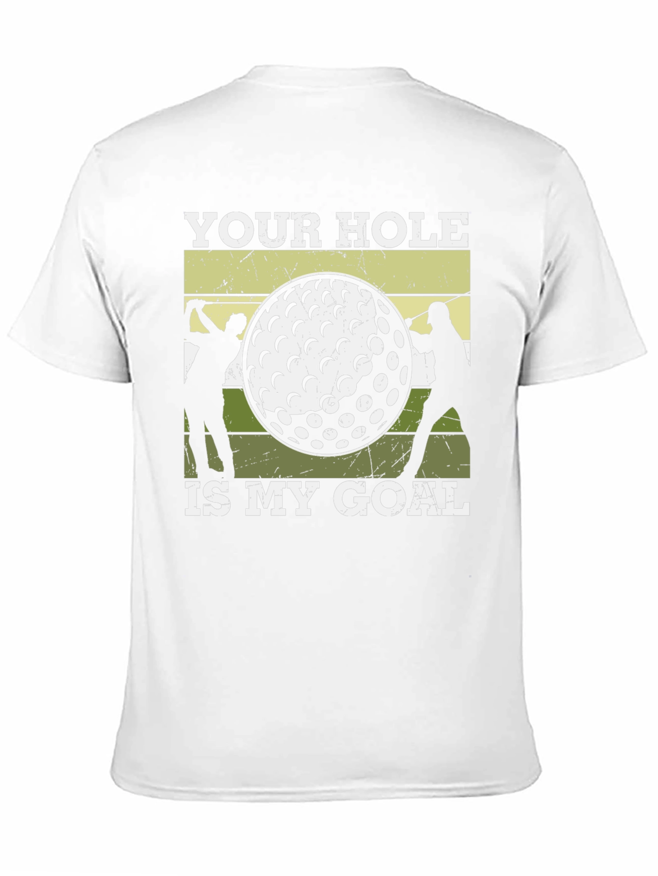 Black Golf Humor Tee: Your Hole Is My Goal Graphic T-Shirt view 11