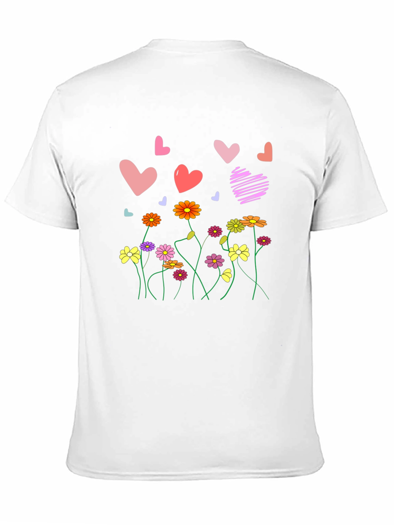Black Floral Heart T-Shirt - Express Your Love in Style! view 11