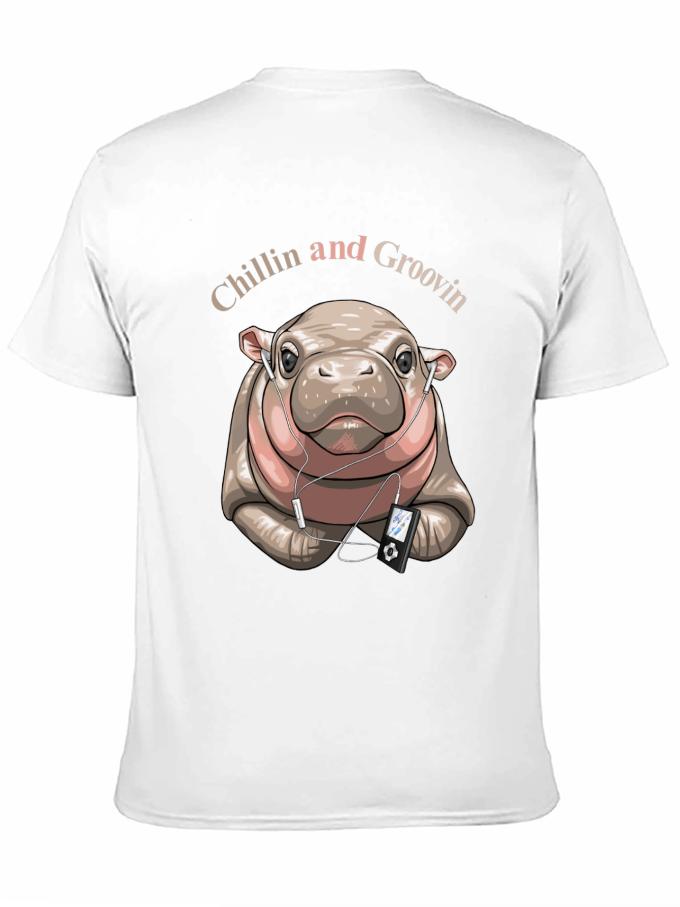 Black Chillin' Hippo Graphic Tee view 11