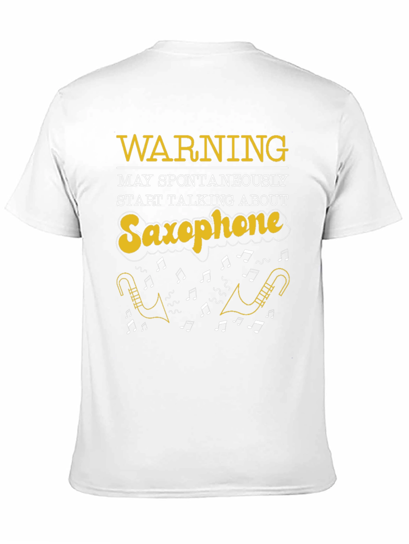 Black Saxophone T-Shirt: Warning May Spontaneously Talk view 11