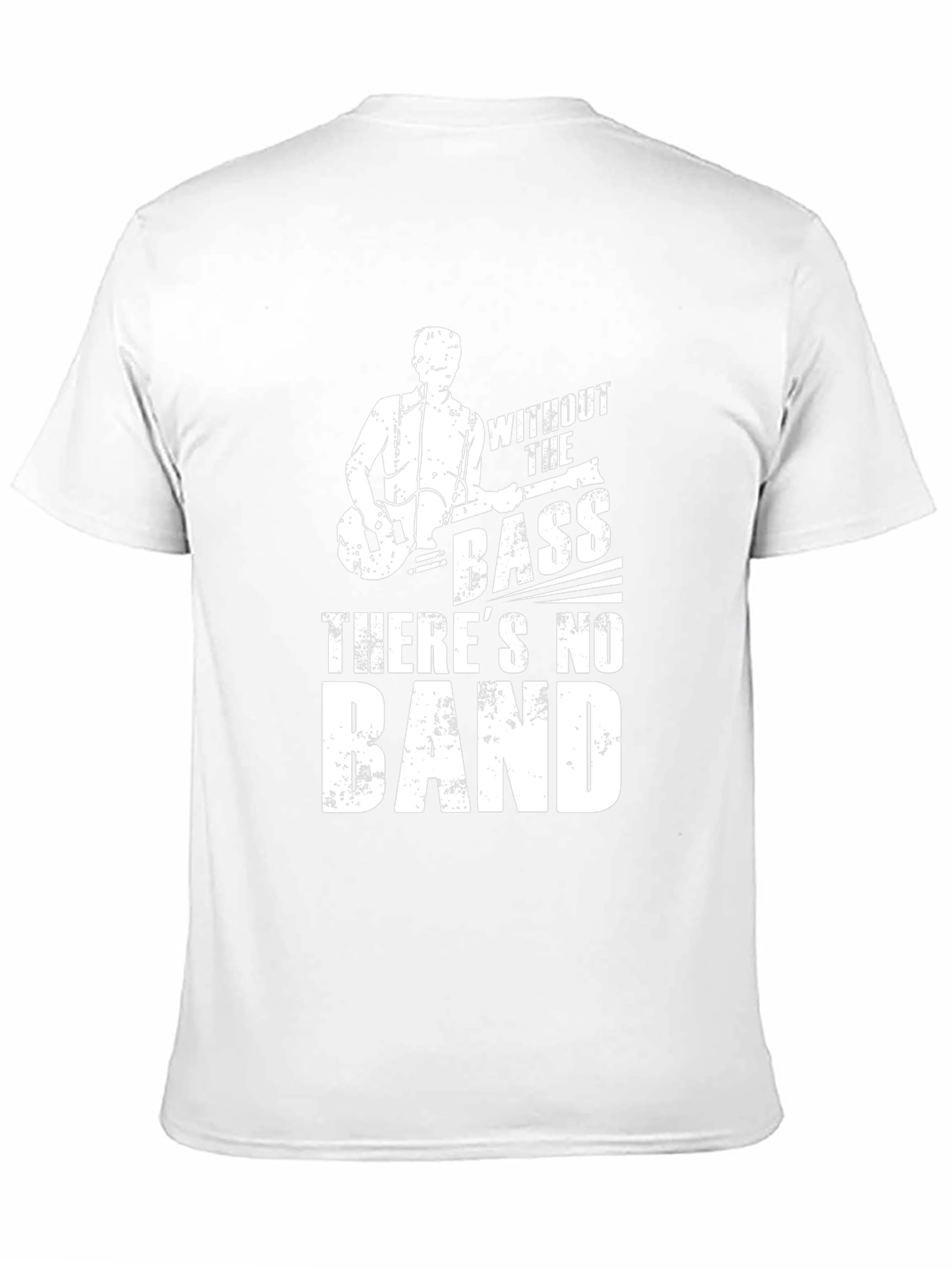 Black Bass Guitar T-Shirt - Without the Bass There's No Band view 11