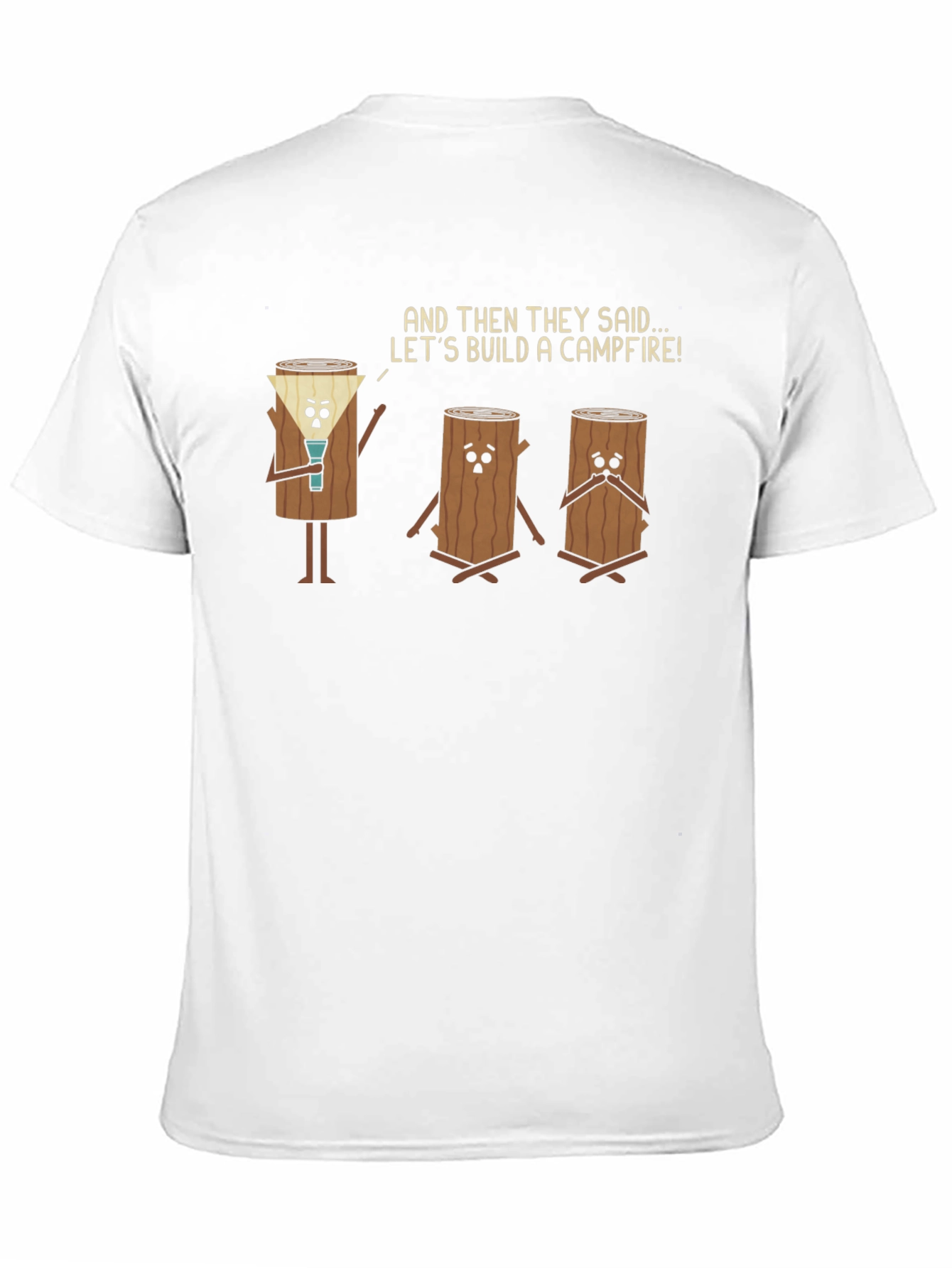 Black Funny Campfire Logs T-Shirt - Dark Humor Tee view 11