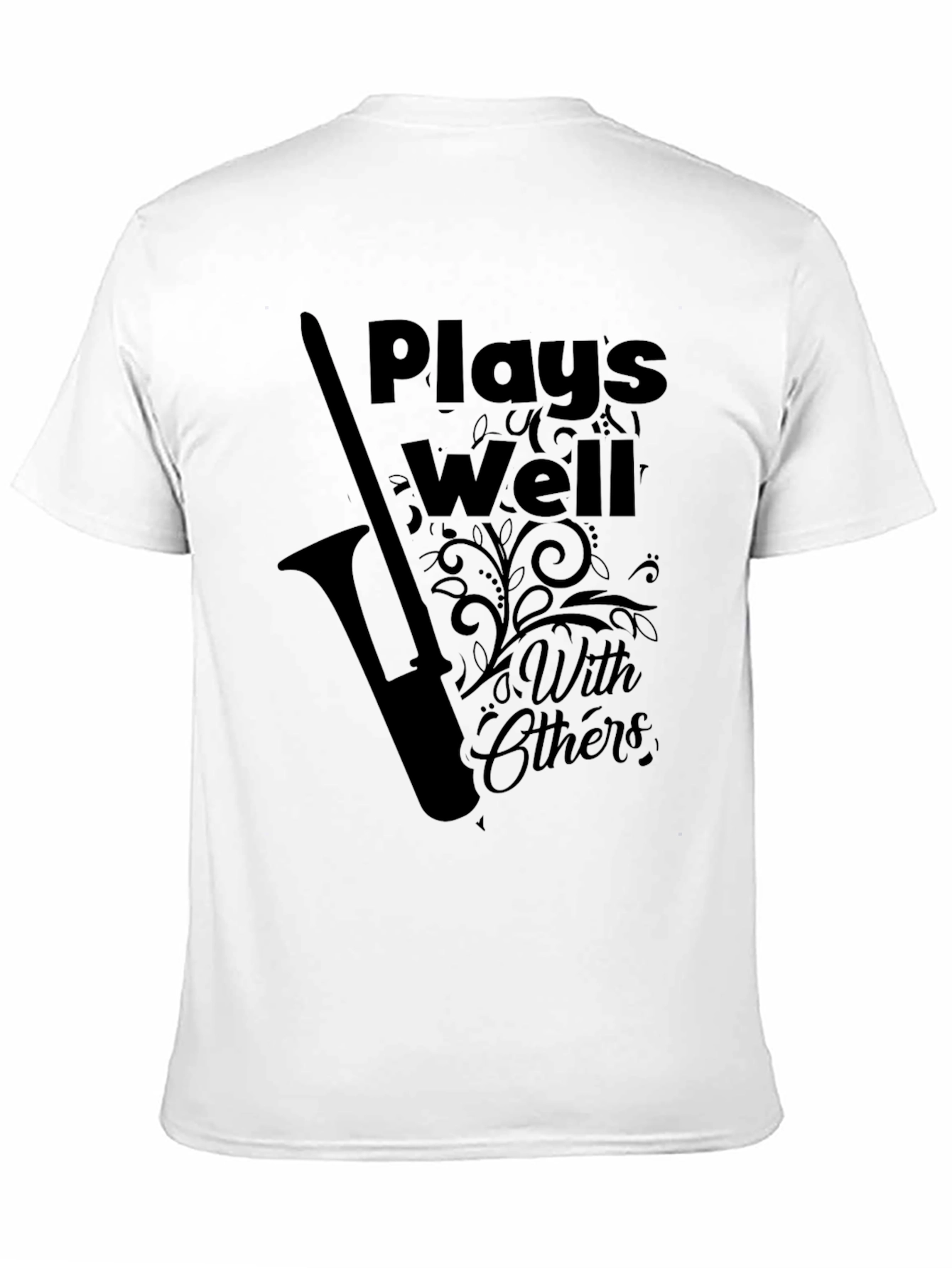 Black Plays Well With Others T-Shirt - Music Lover Tee view 11