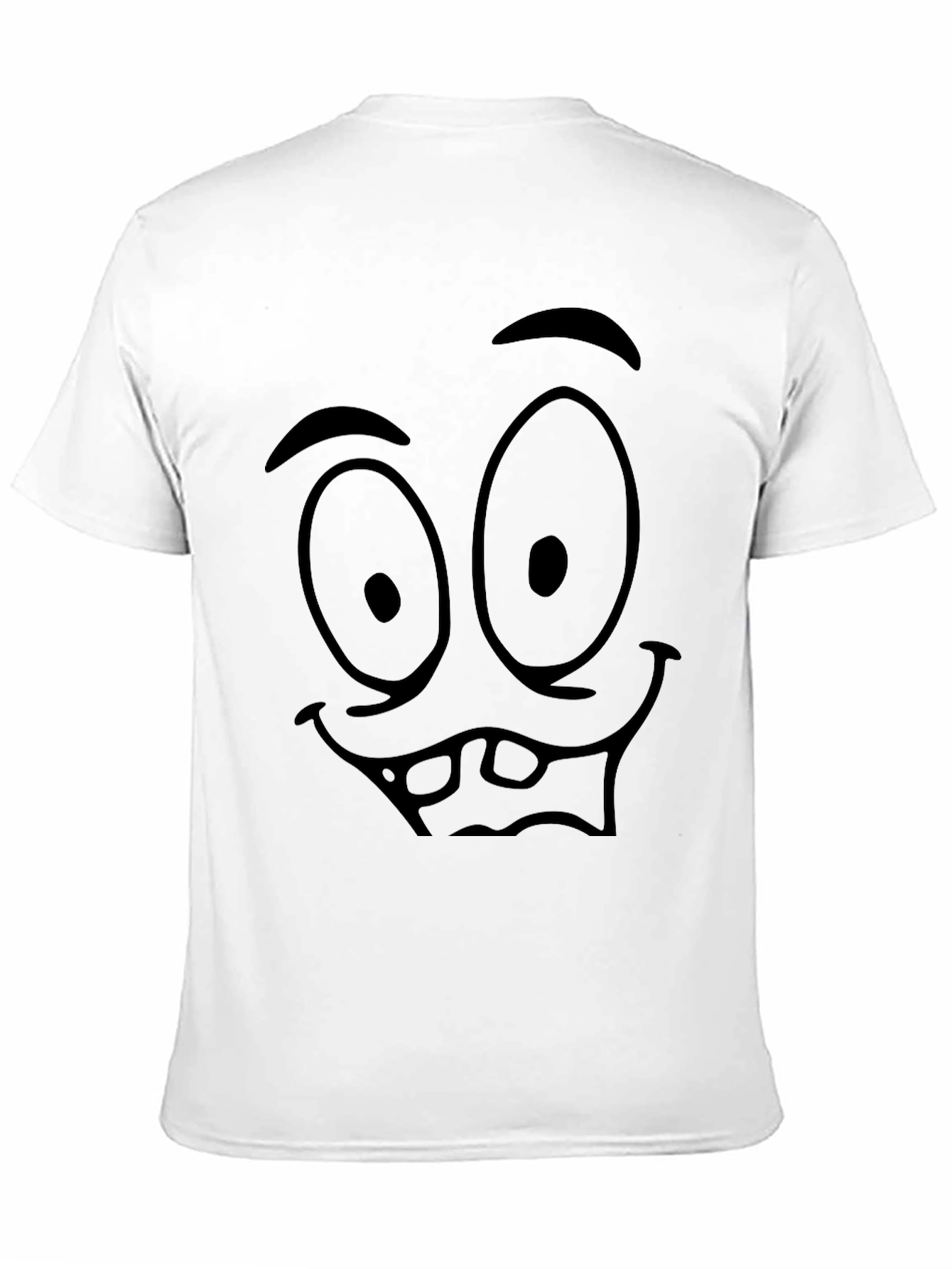 Black Funny Face Graphic Black T-Shirt view 11