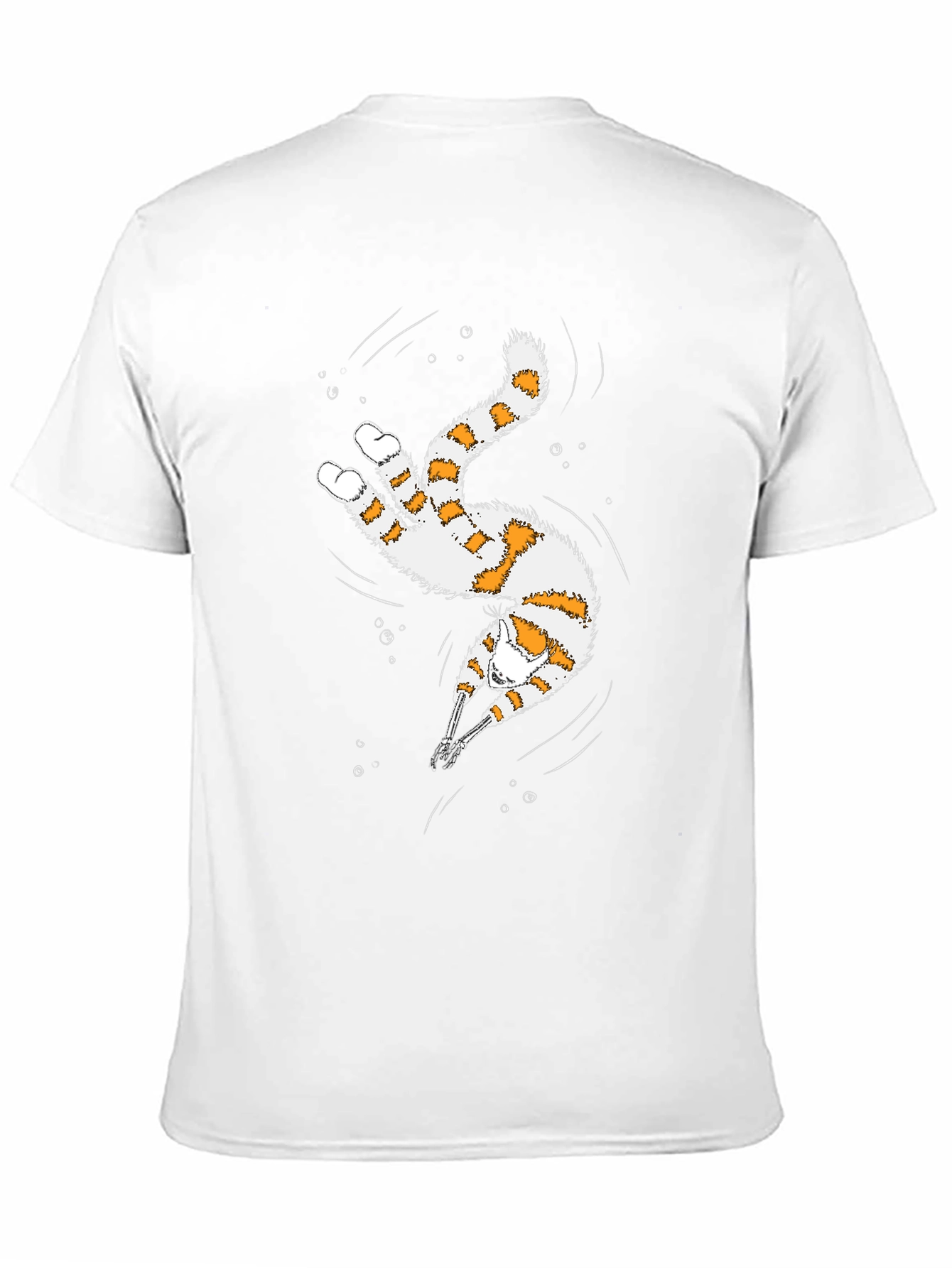 Black Whimsical Diving Cat Graphic Tee - Black view 11