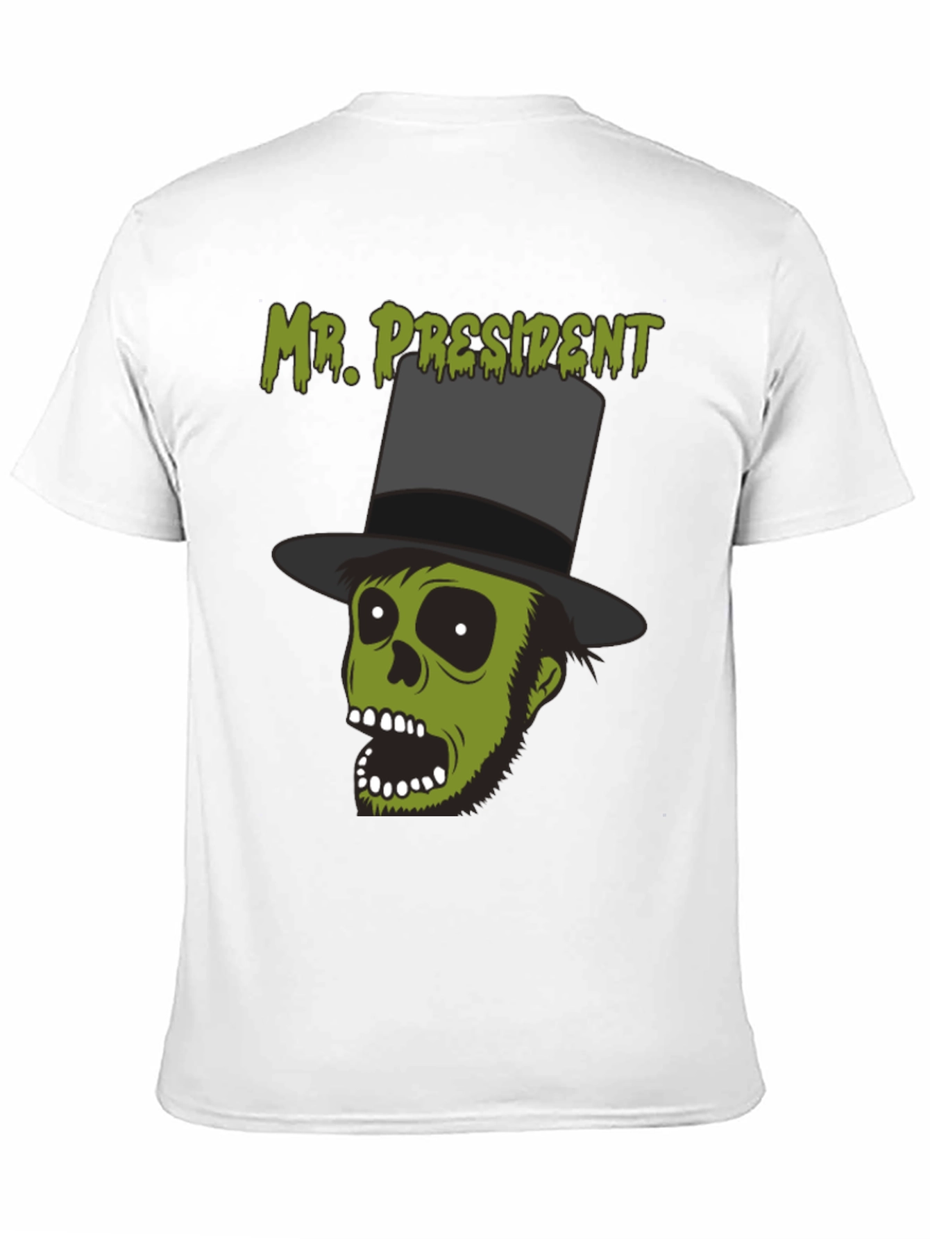Black Mr. President Zombie Graphic T-Shirt - Halloween Style view 11