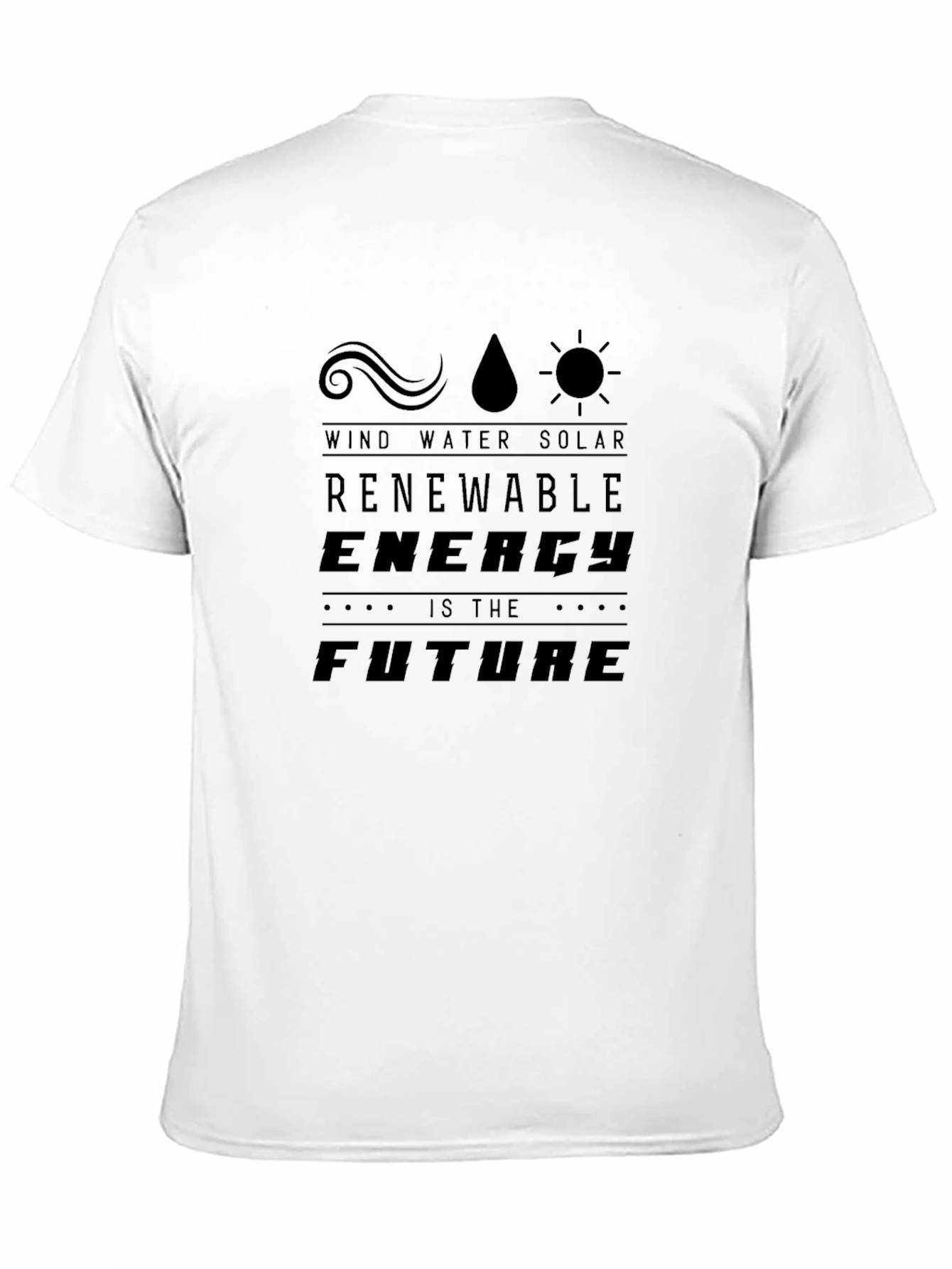 Black Renewable Energy Future T-Shirt view 11