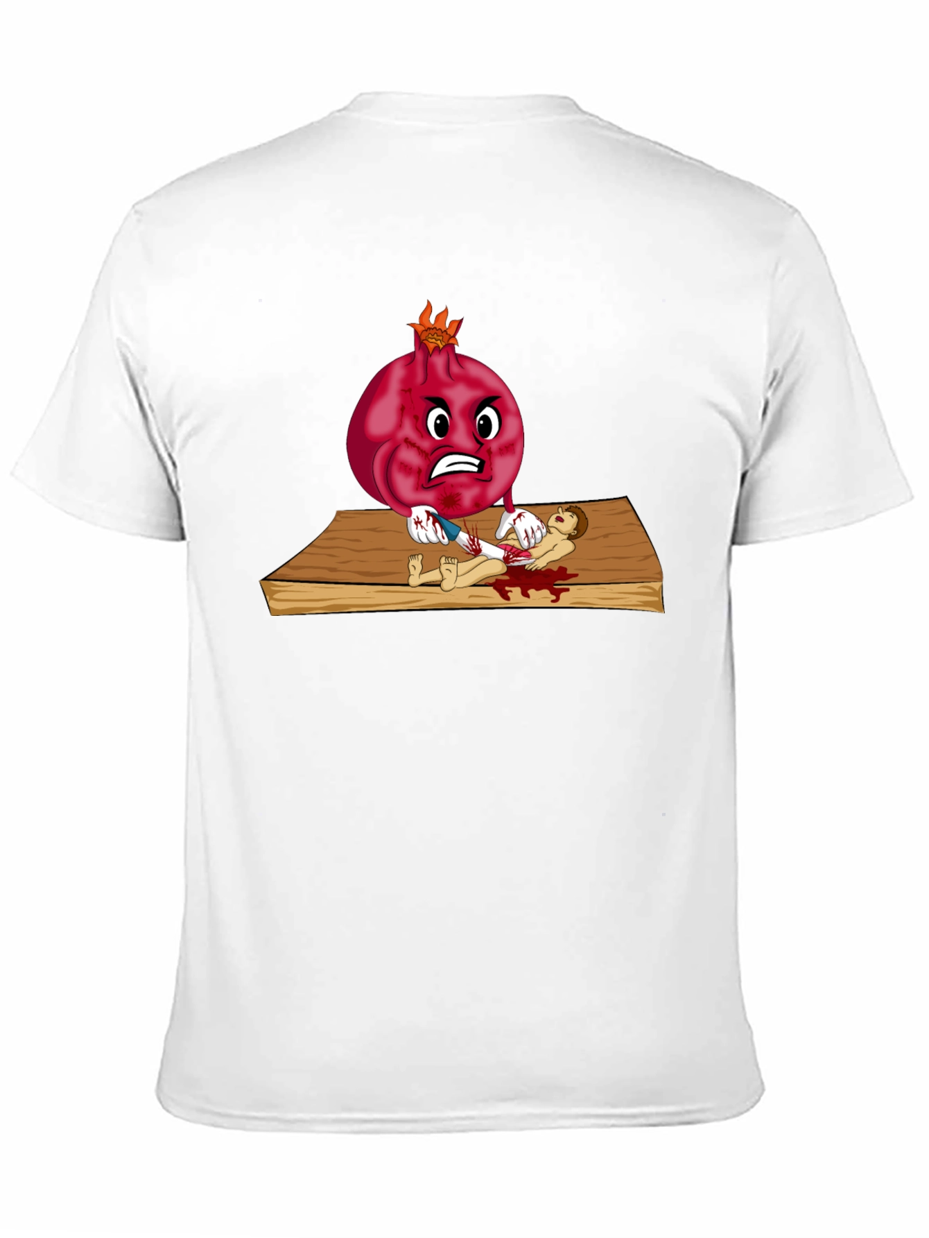 Black Pomegranate Cartoon T-Shirt view 11