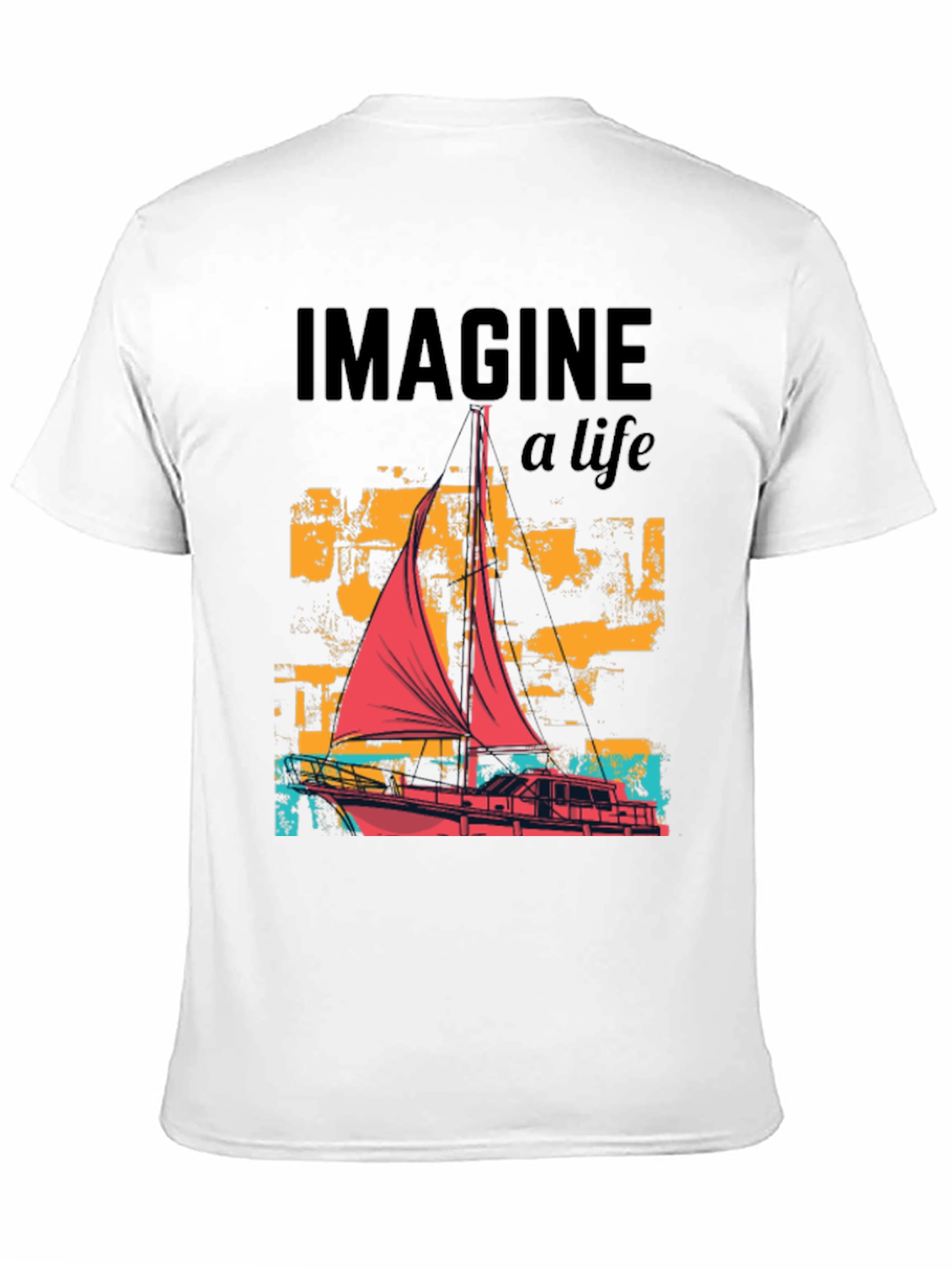 Black Imagine A Life Boat Graphic Tee view 11