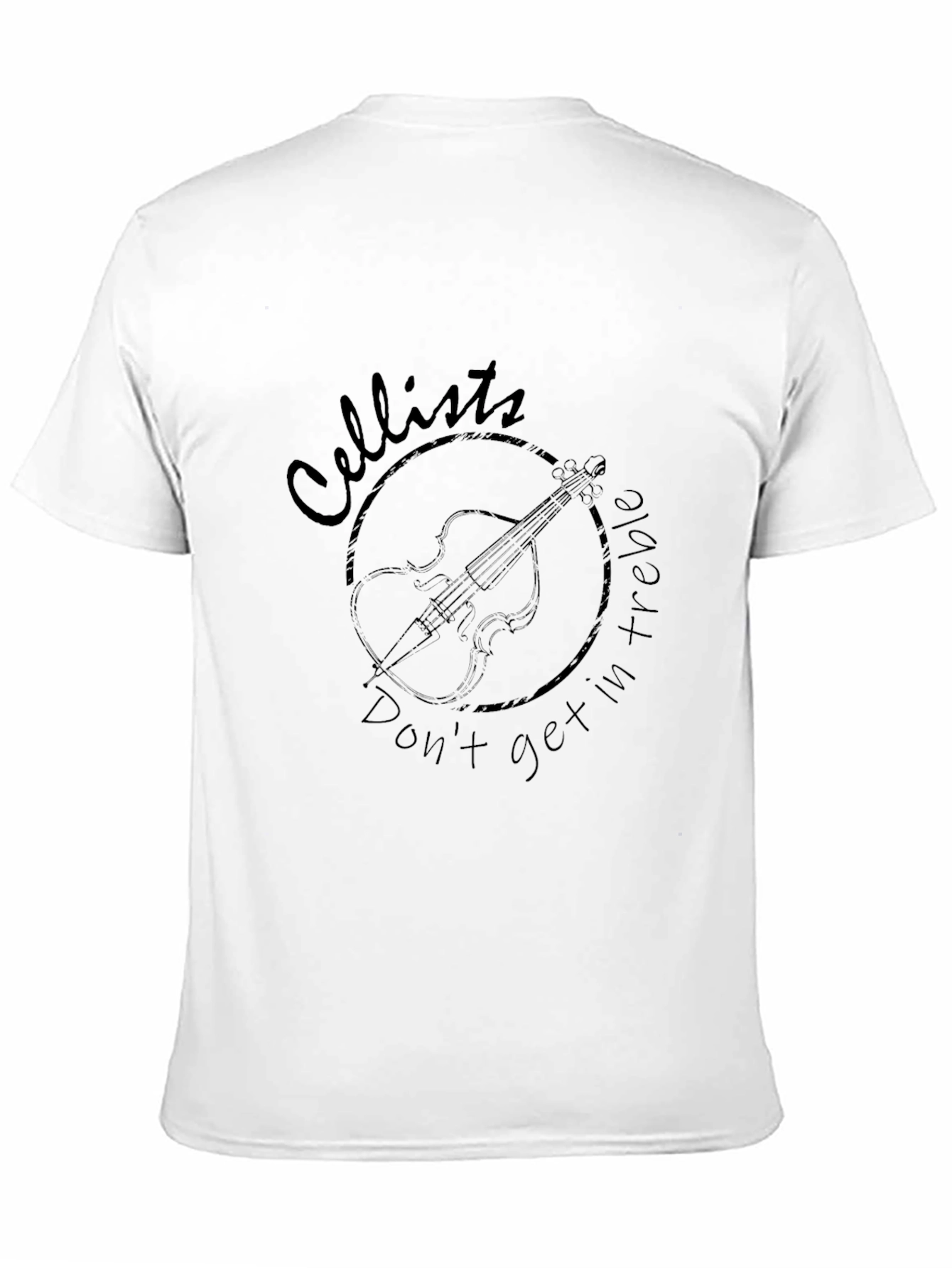 Black Cellist T-Shirt - Musical Humor Tee view 11