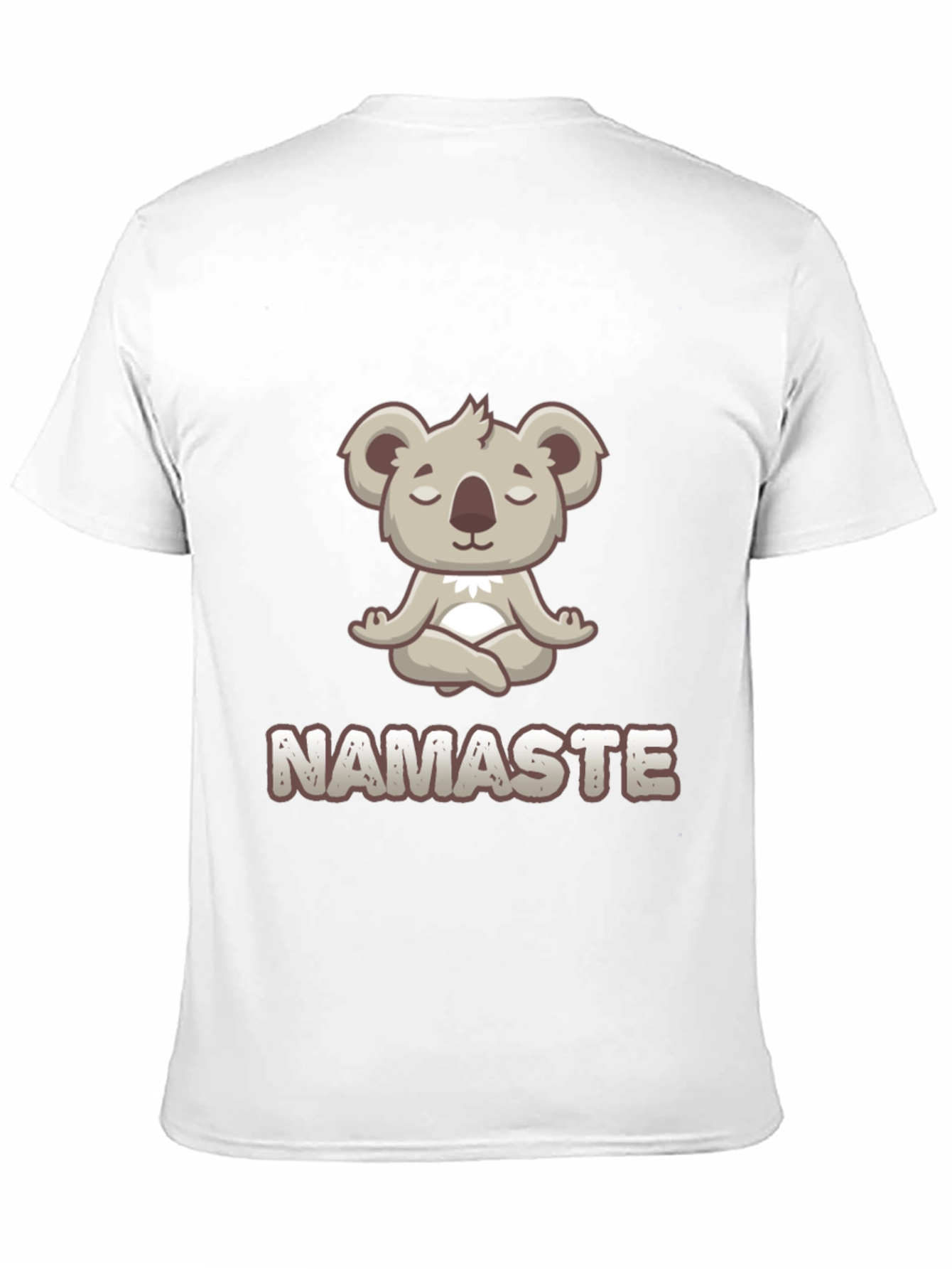 Black Namaste Koala Bear Meditation T-Shirt view 11