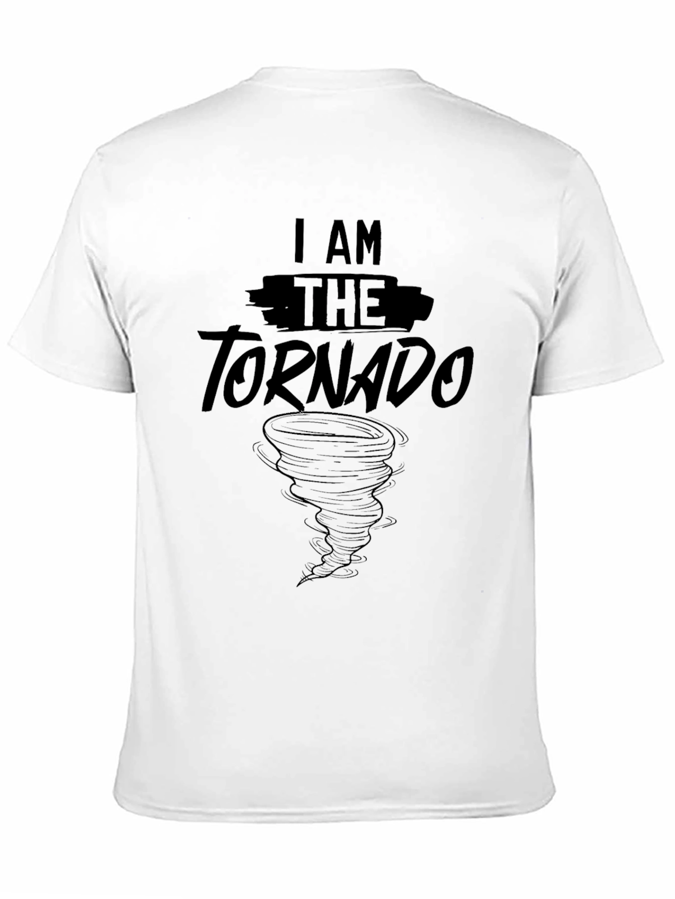 Black I Am The Tornado Graphic Tee - Black Cotton T-Shirt view 11