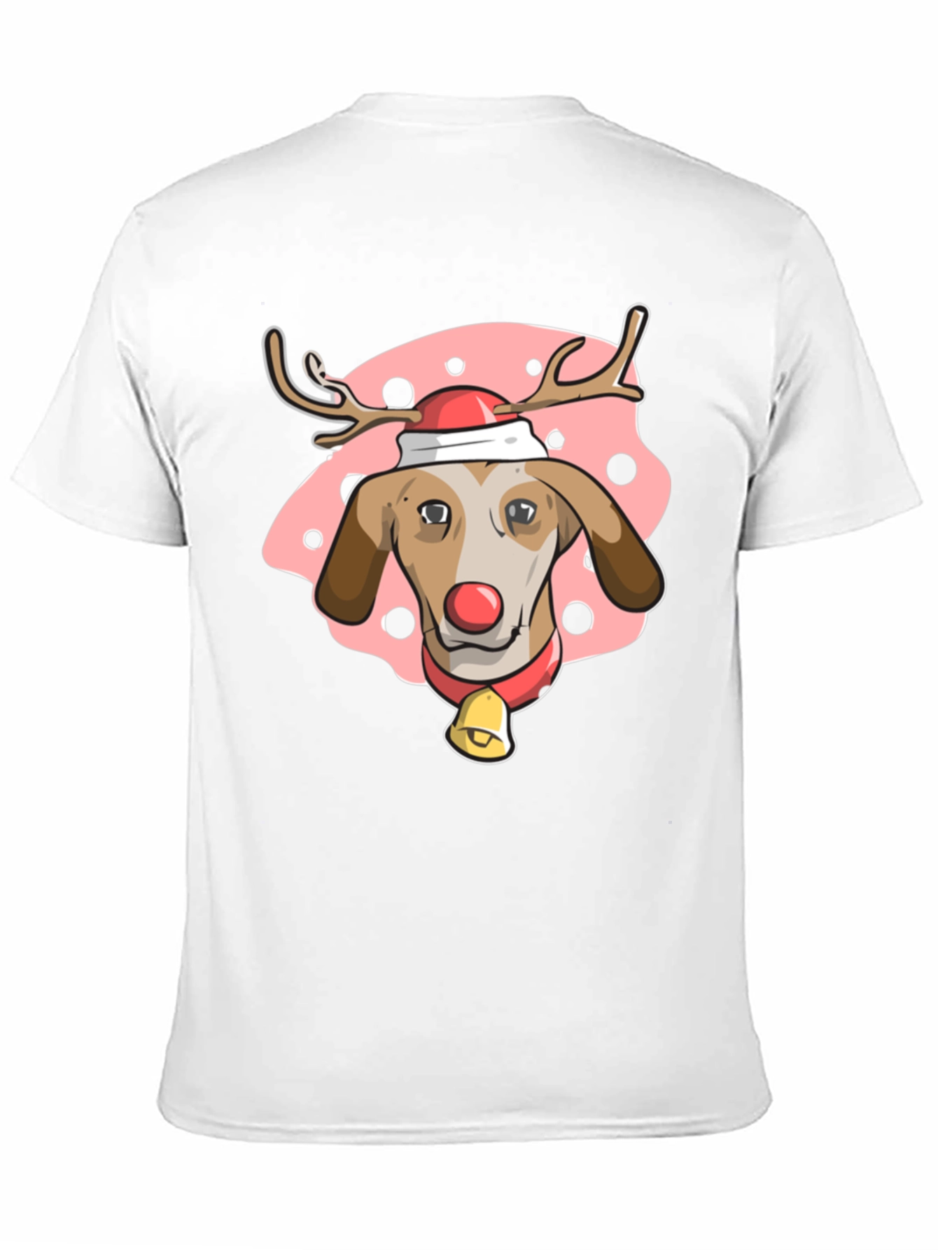Black Festive Dog Reindeer T-Shirt - Holiday Cheer! view 11
