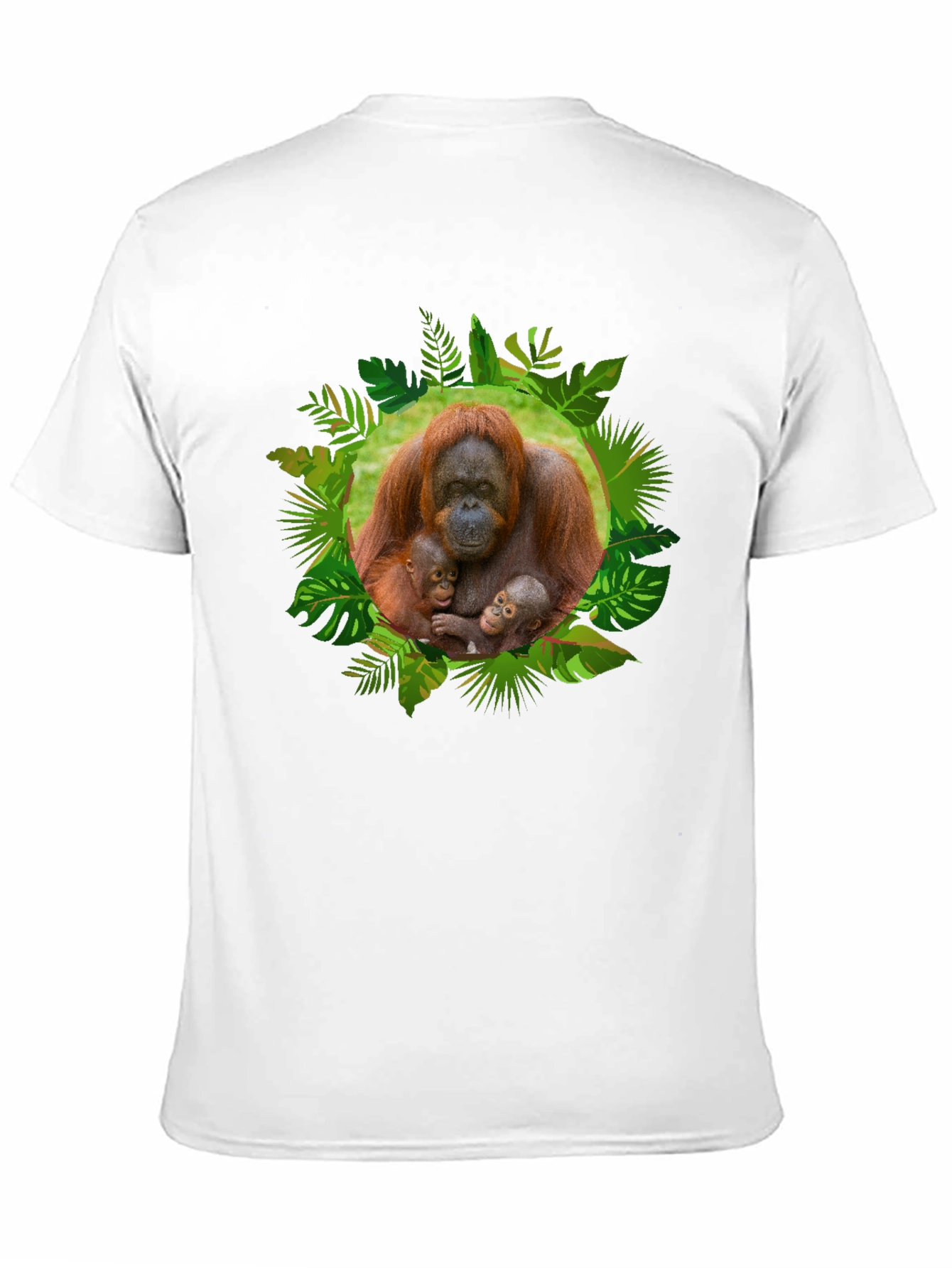 Orangutan Family Black T-Shirt - 11