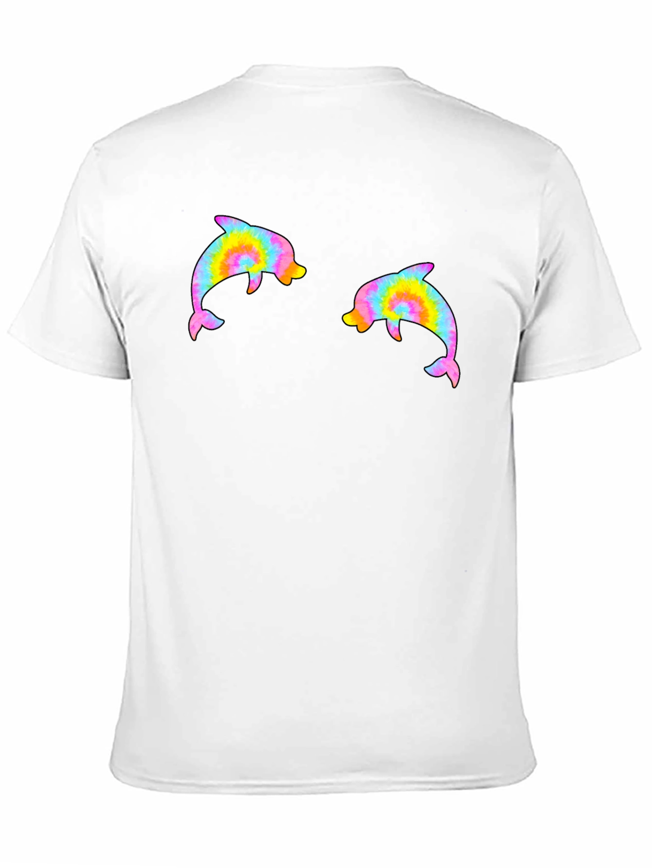 Black Tie Dye Dolphin Graphic Tee - Casual Cool Comfort view 11