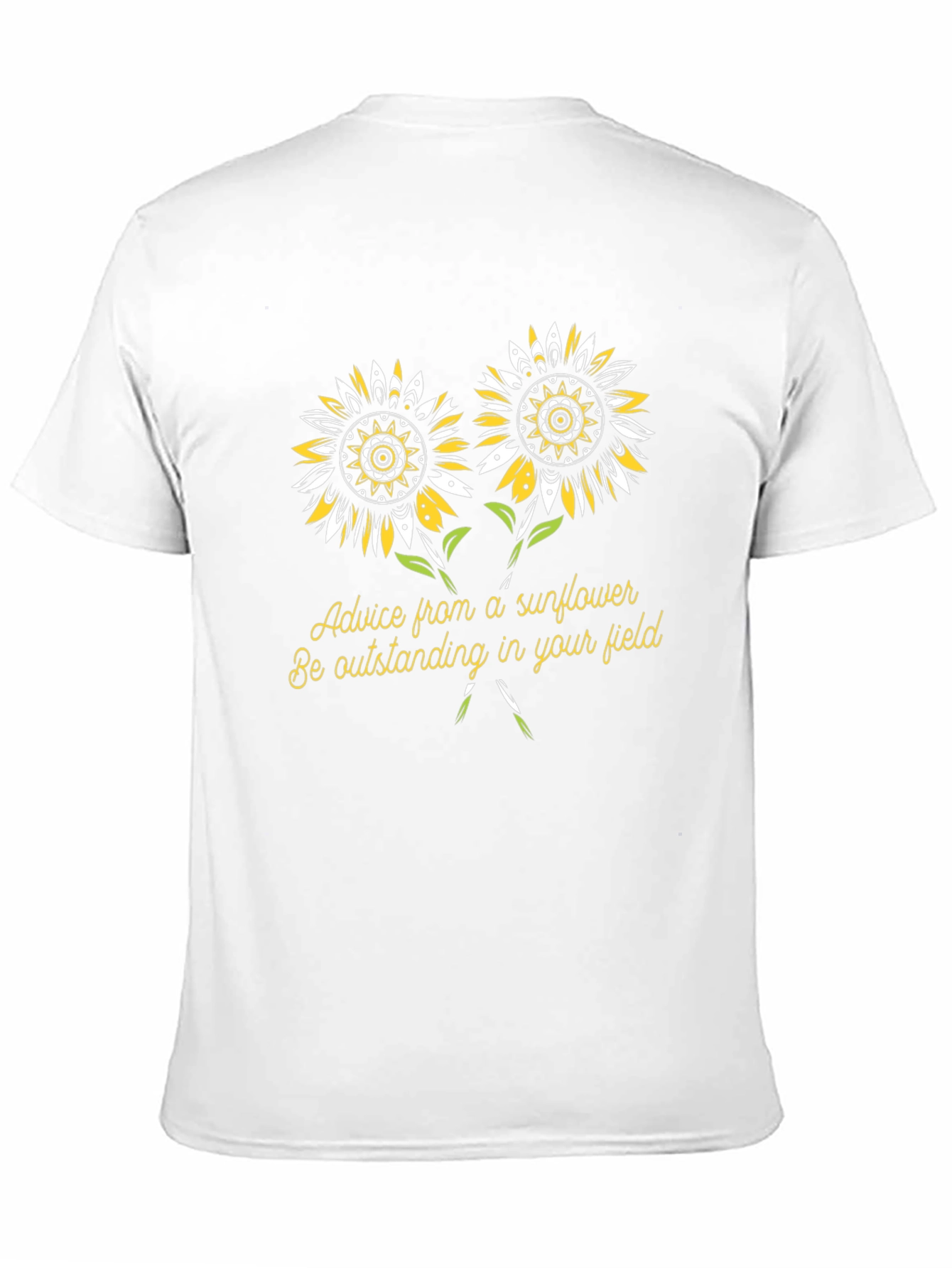Black Sunflower Advice Black T-Shirt: Be Outstanding view 11