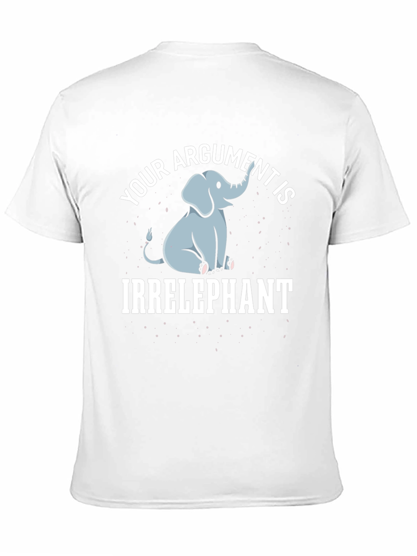 Black Irrelephant Graphic Tee - Funny Elephant Argument T-Shirt view 11