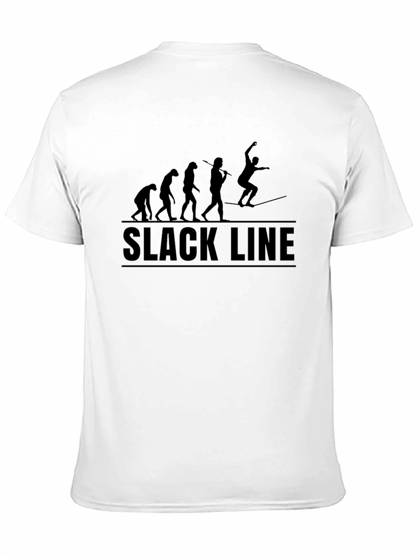 Black Slackline Evolution Graphic T-Shirt | Black Cotton Tee view 11