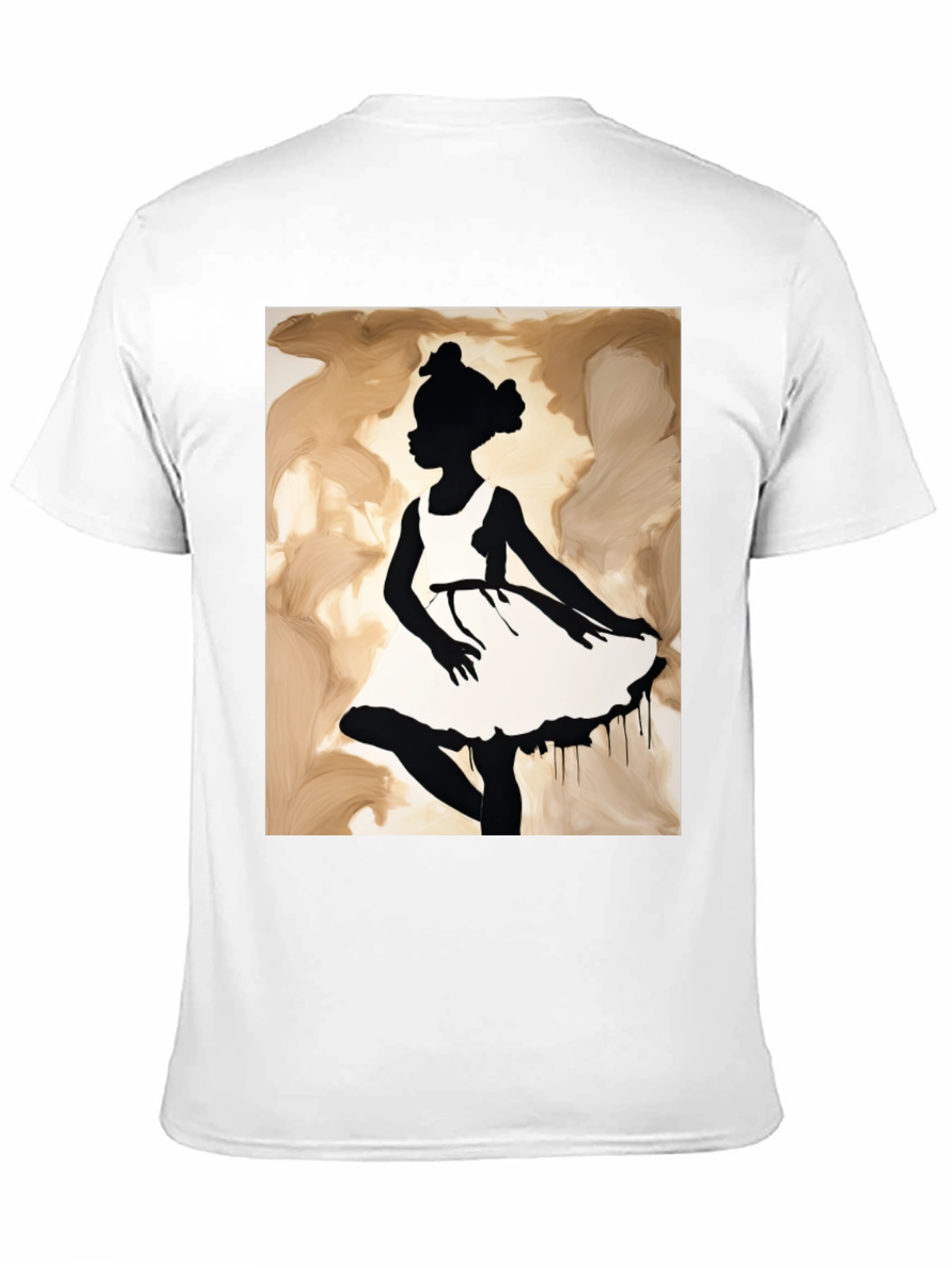 Black Silhouette Girl Graphic Tee - Black view 11