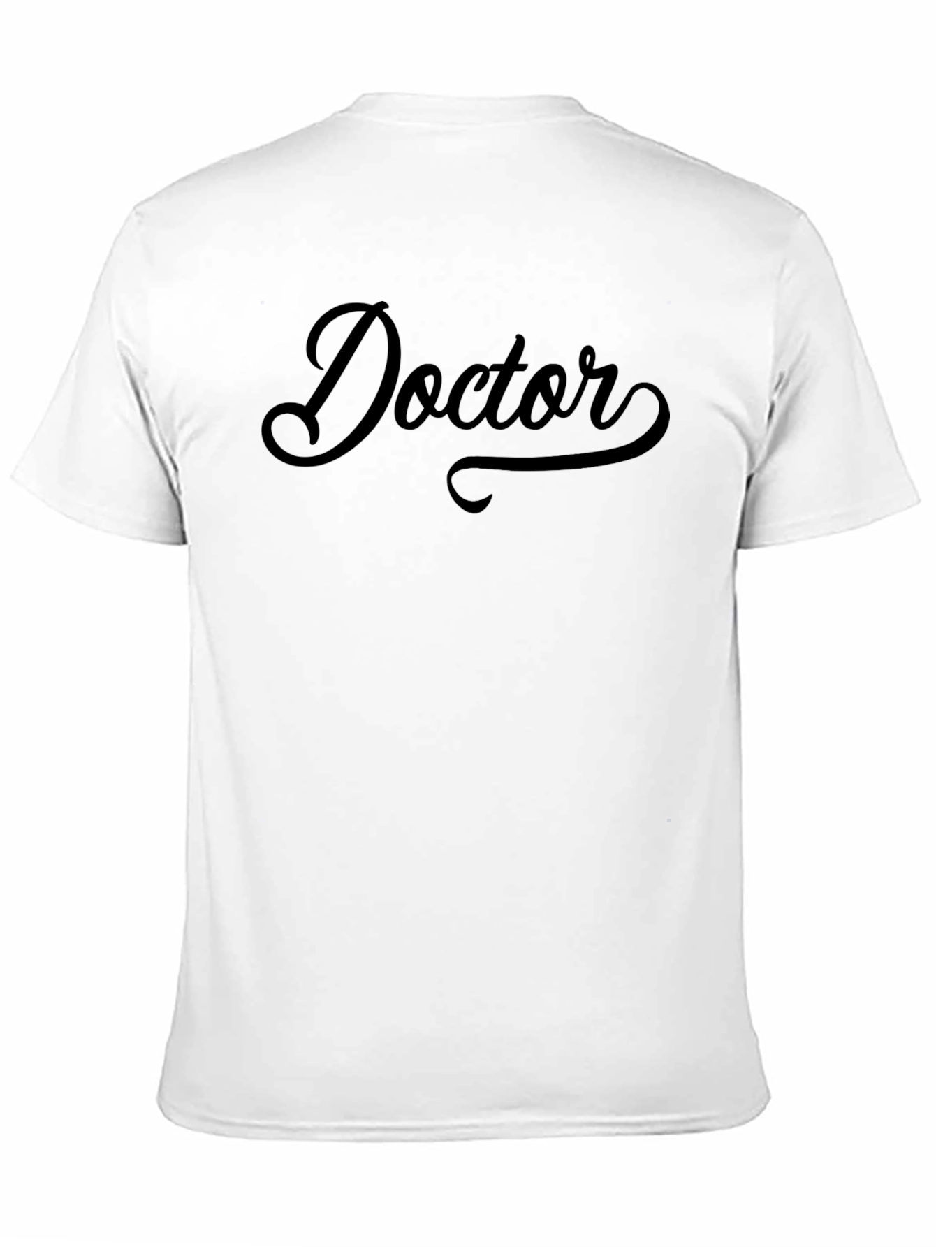 Black Doctor Script Black Crew Neck T-Shirt view 11
