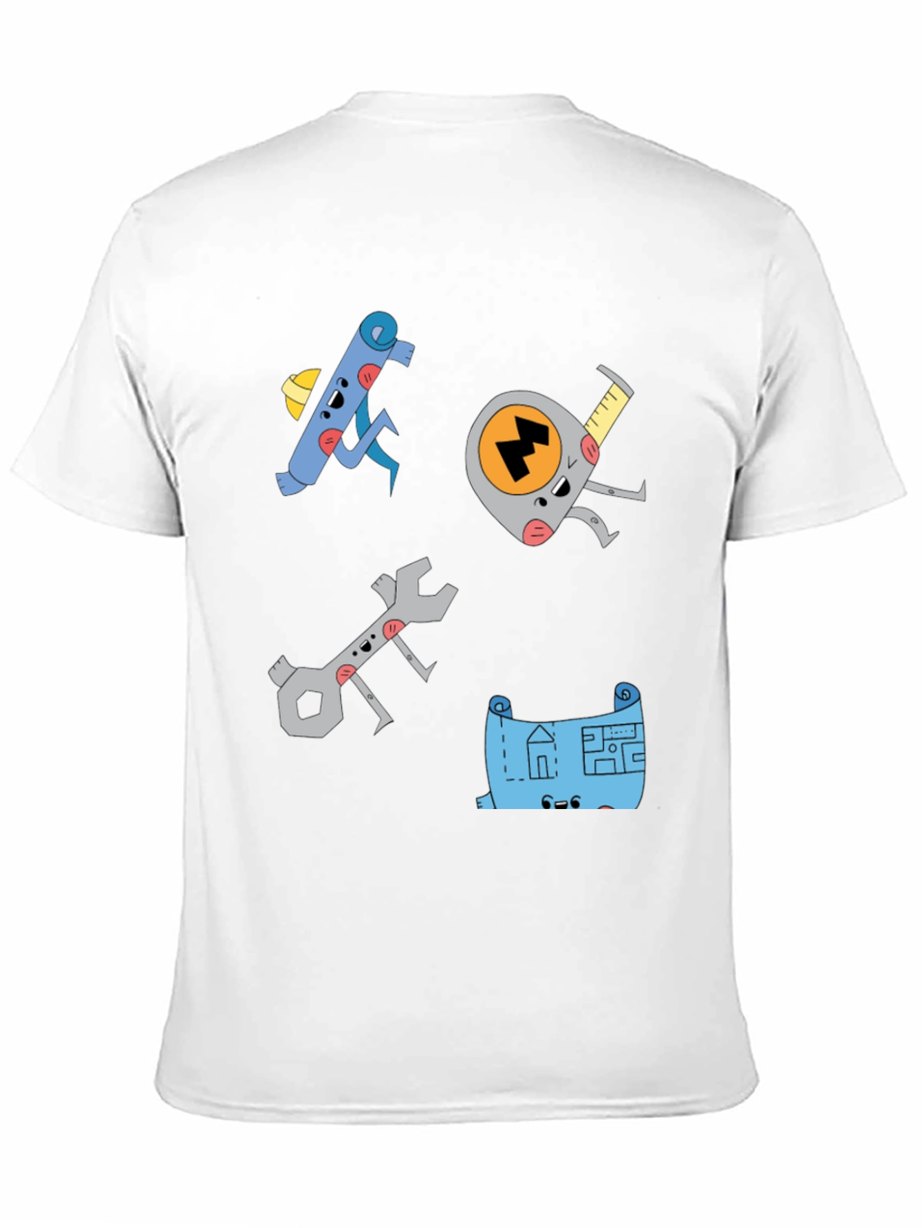 Black Cartoon Tool Graphic Black T-Shirt view 11