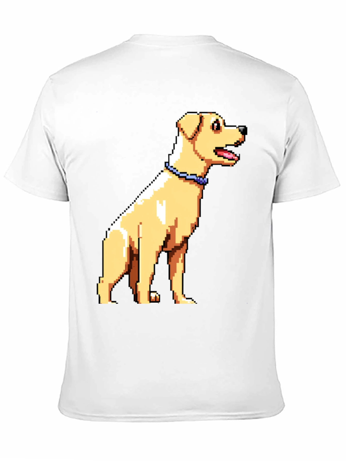 Black Pixel Art Dog Graphic T-Shirt view 11