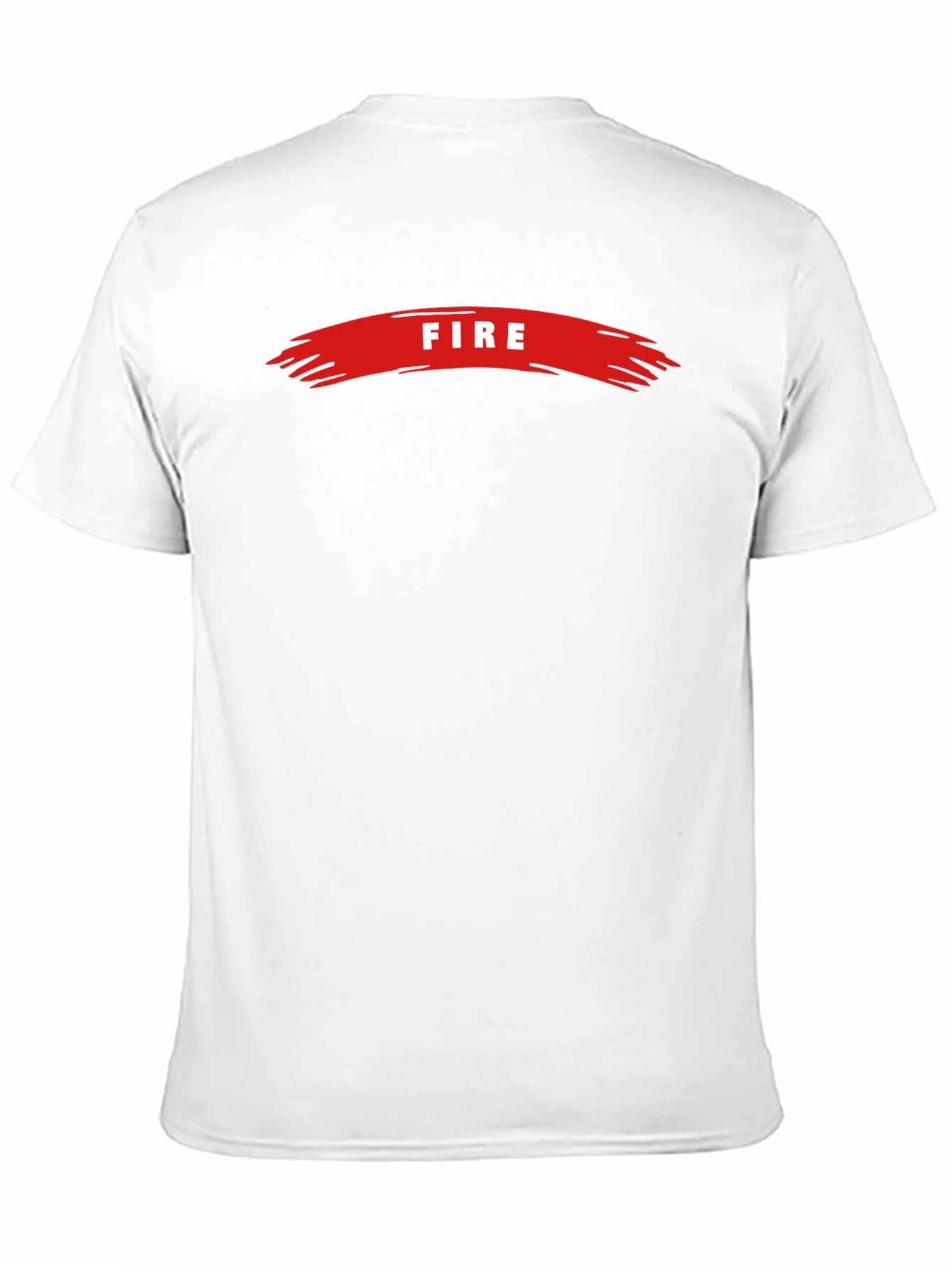 Black Men's Black 'FIRE' Graphic Print Short Sleeve T-Shirt view 11