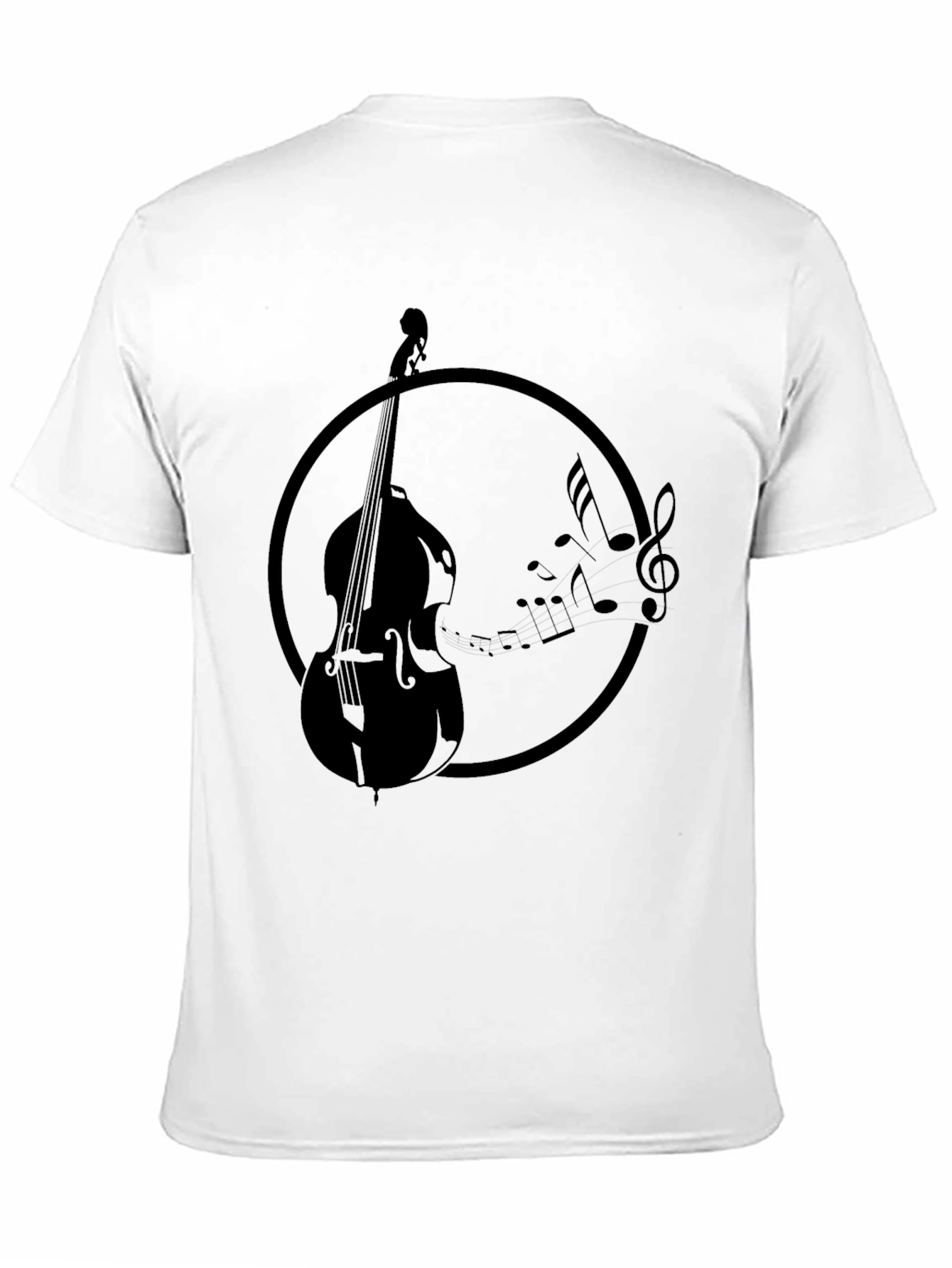 Black Bass Guitar Music T-Shirt - Black view 11