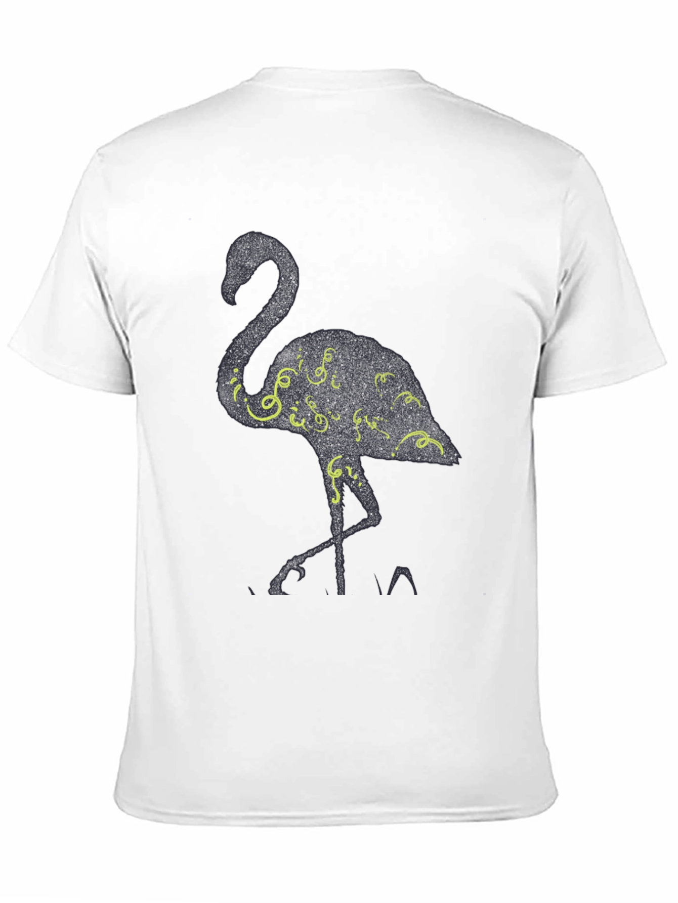 Black Flamingo Graphic Tee - Black Cotton Blend T-Shirt view 11