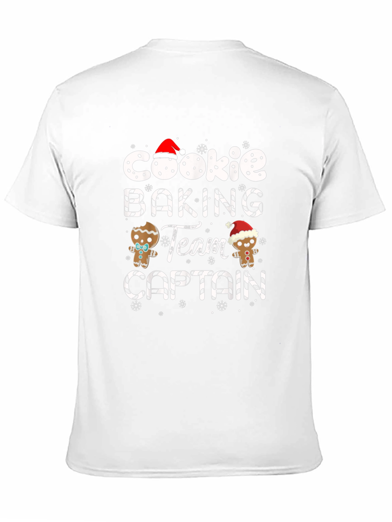Black Cookie Baking Team Captain Holiday T-Shirt view 11