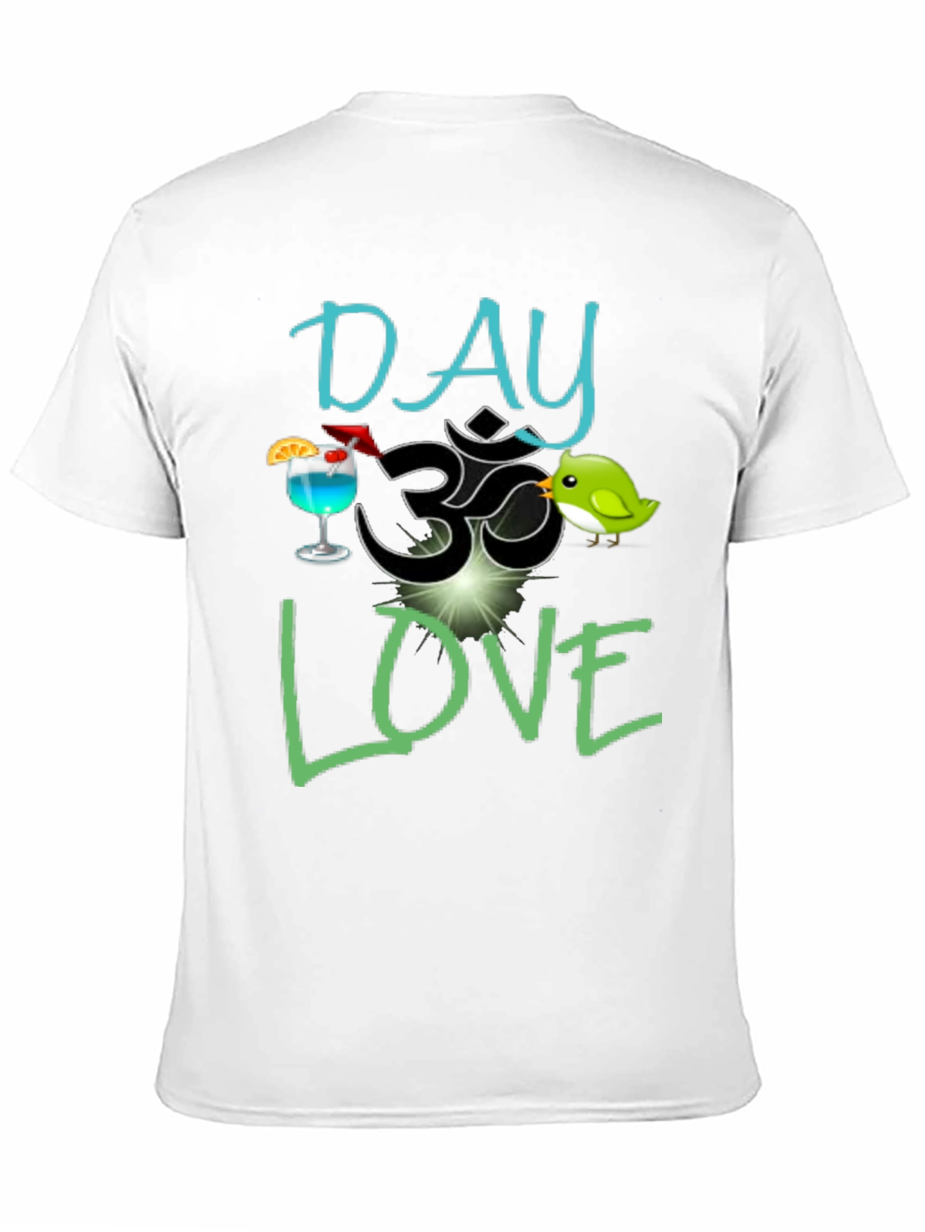 Black Day Om Love T-Shirt - Fun Graphic Tee view 11