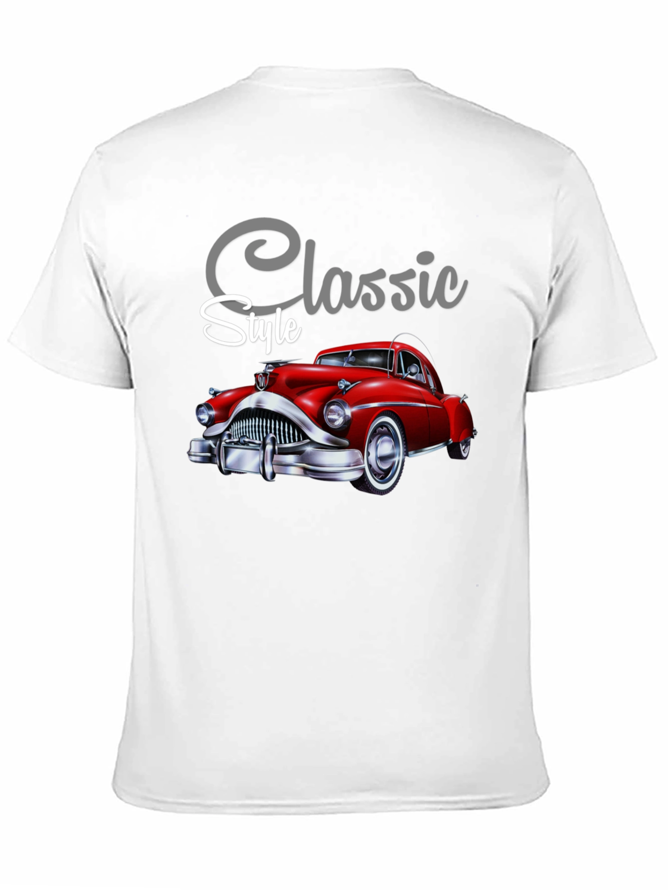 Black Classic Style Car Graphic Tee - Soft Cotton Blend view 11
