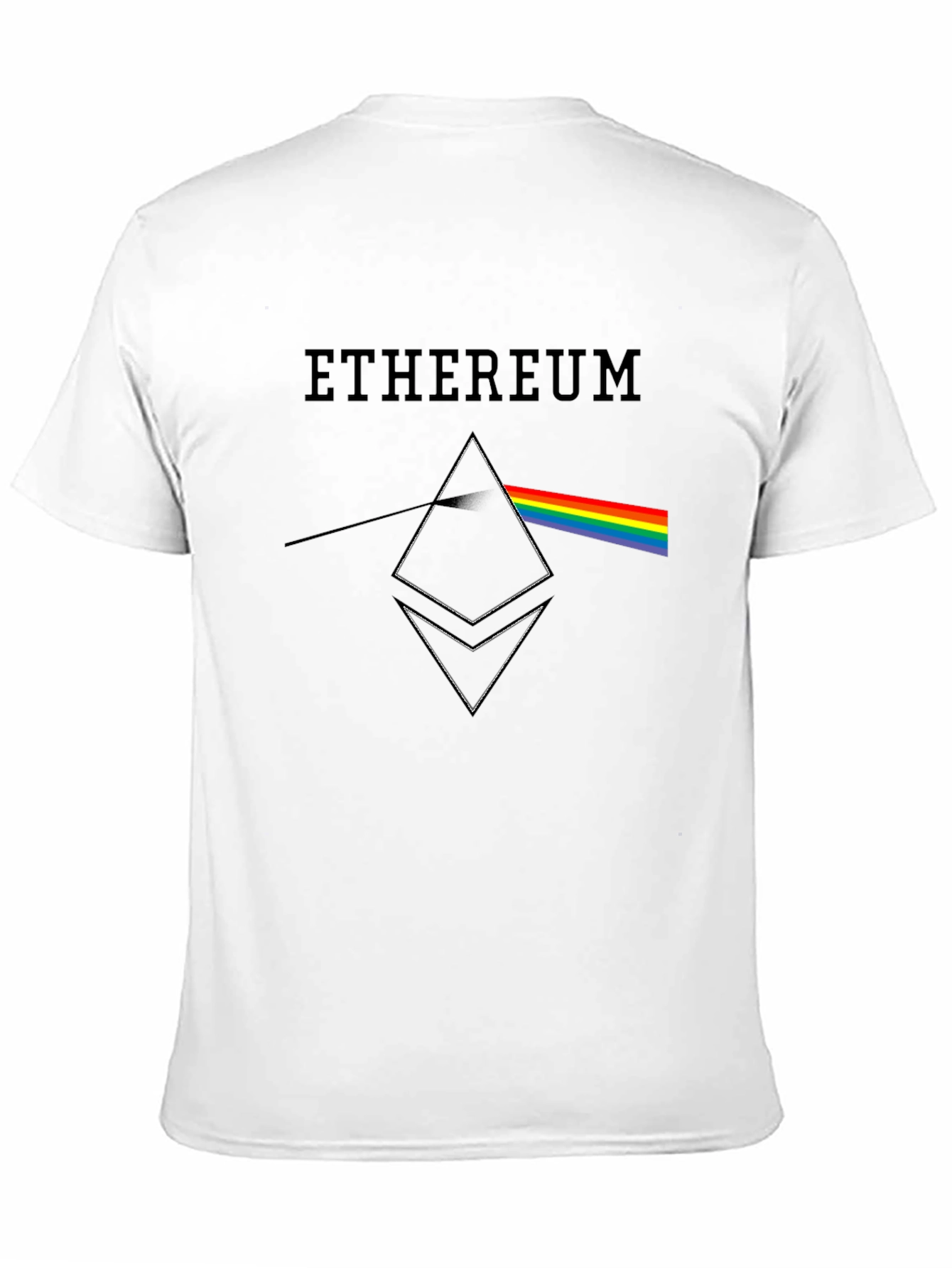 Black Ethereum Prism T-Shirt: Crypto Meets Classic Design view 11