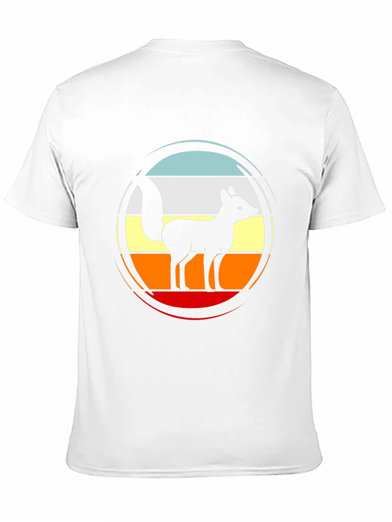 Black Retro Fox Graphic Tee - Stylish Animal Silhouette Shirt view 11