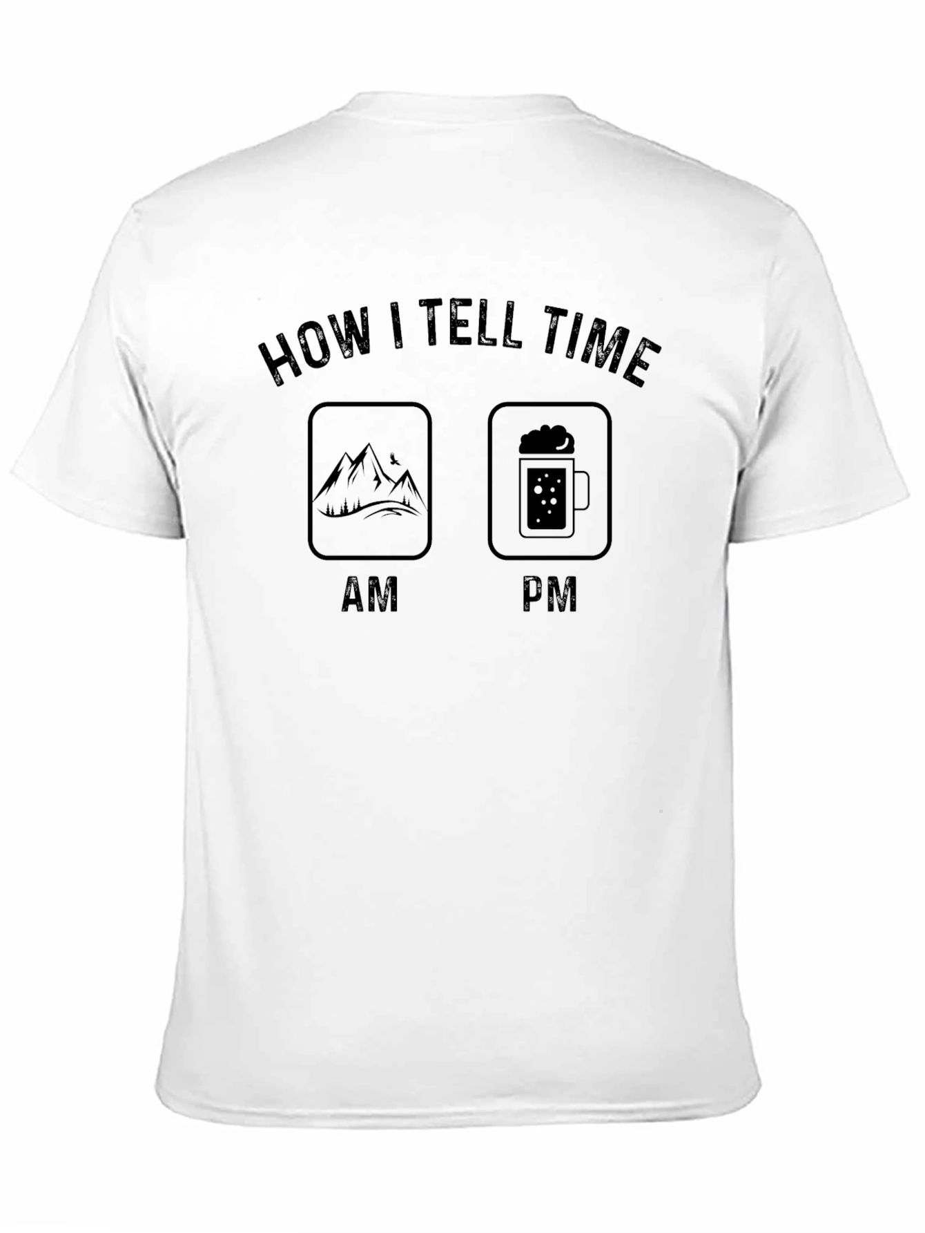 Black How I Tell Time Funny T-Shirt view 11