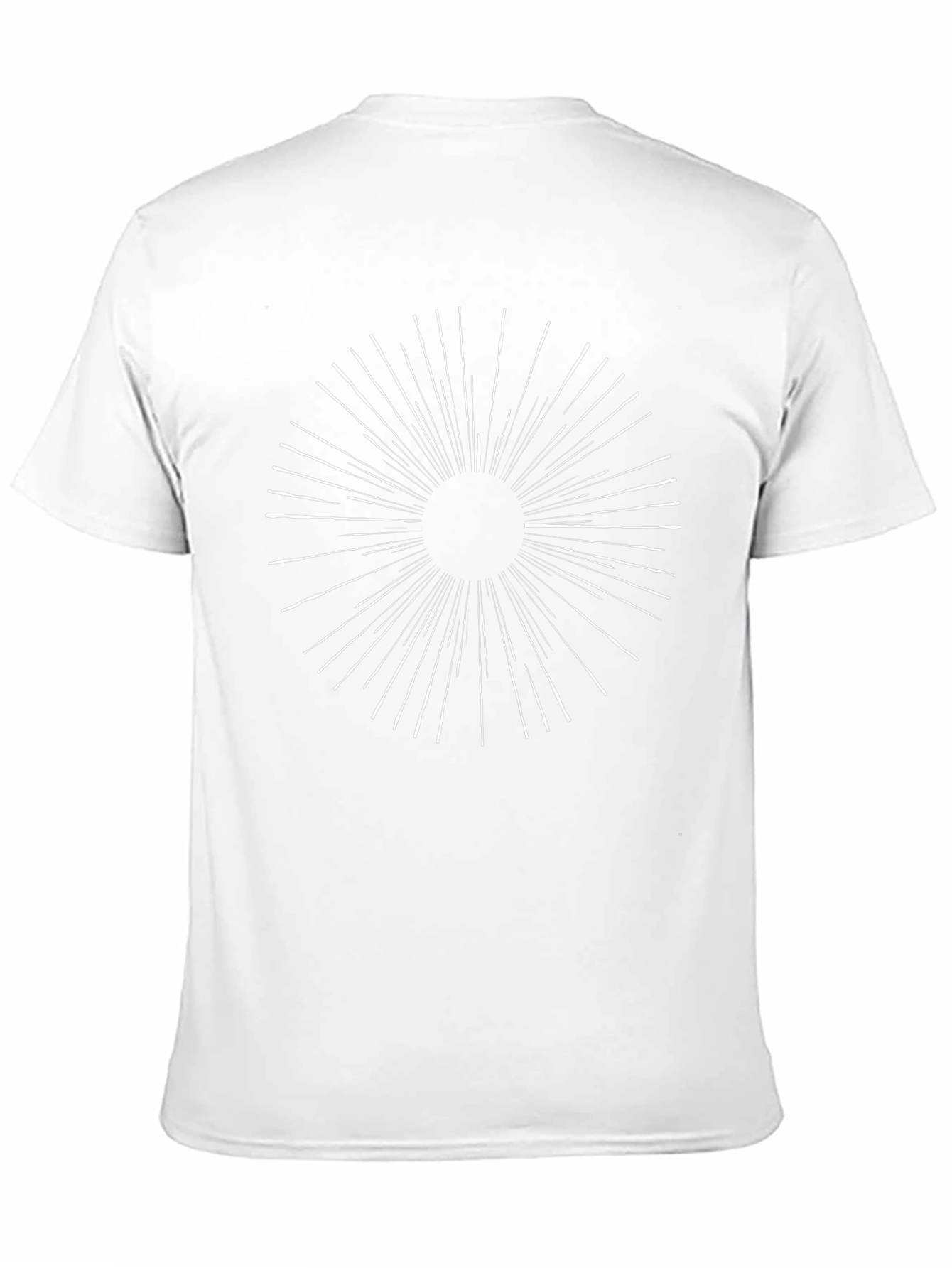 Black Abstract Sunburst Graphic Tee - Black view 11