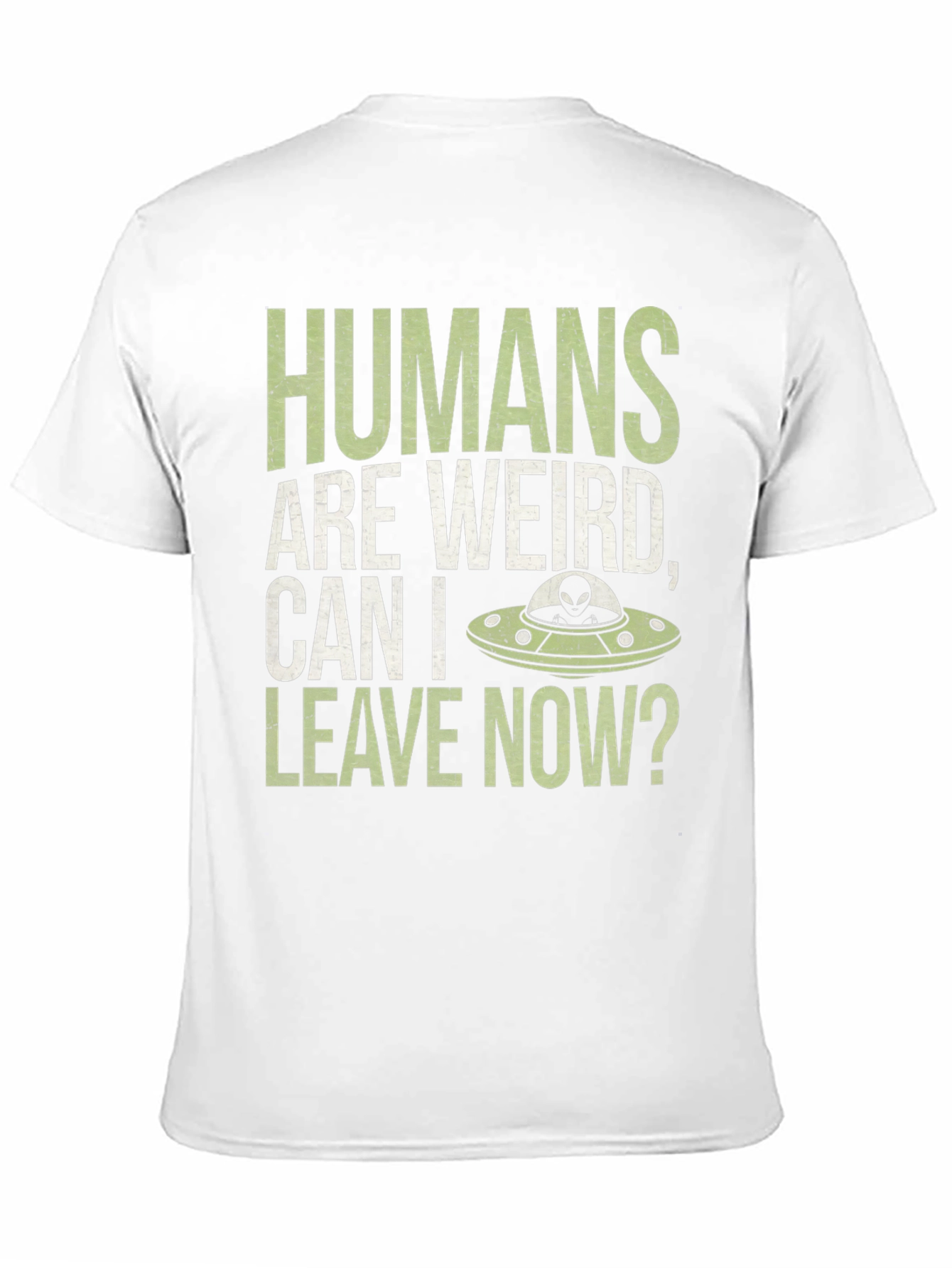 Black Humans Are Weird T-Shirt - Alien UFO Graphic Tee view 11