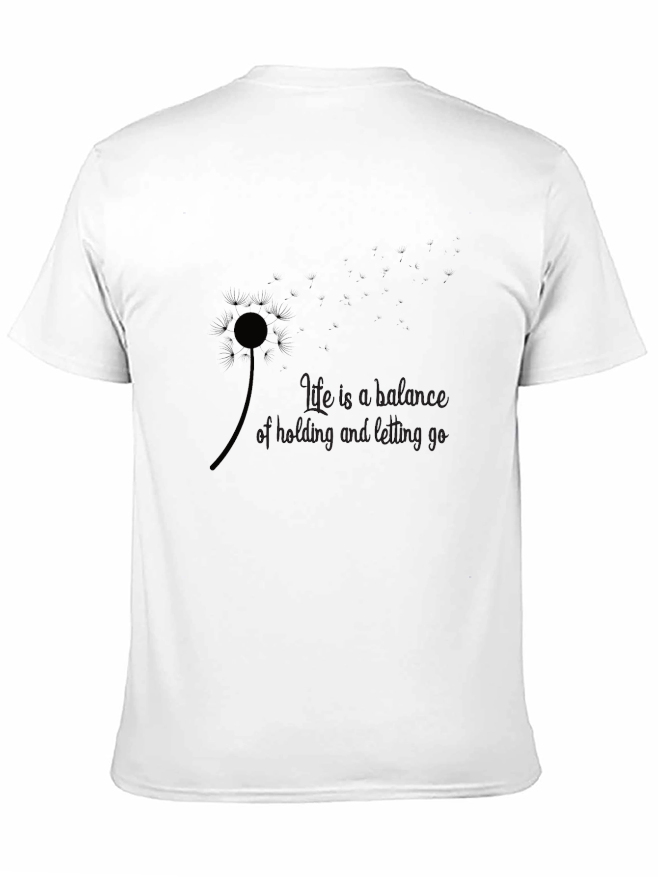 Black Balance Dandelion Graphic Tee - Black Cotton Comfort view 11