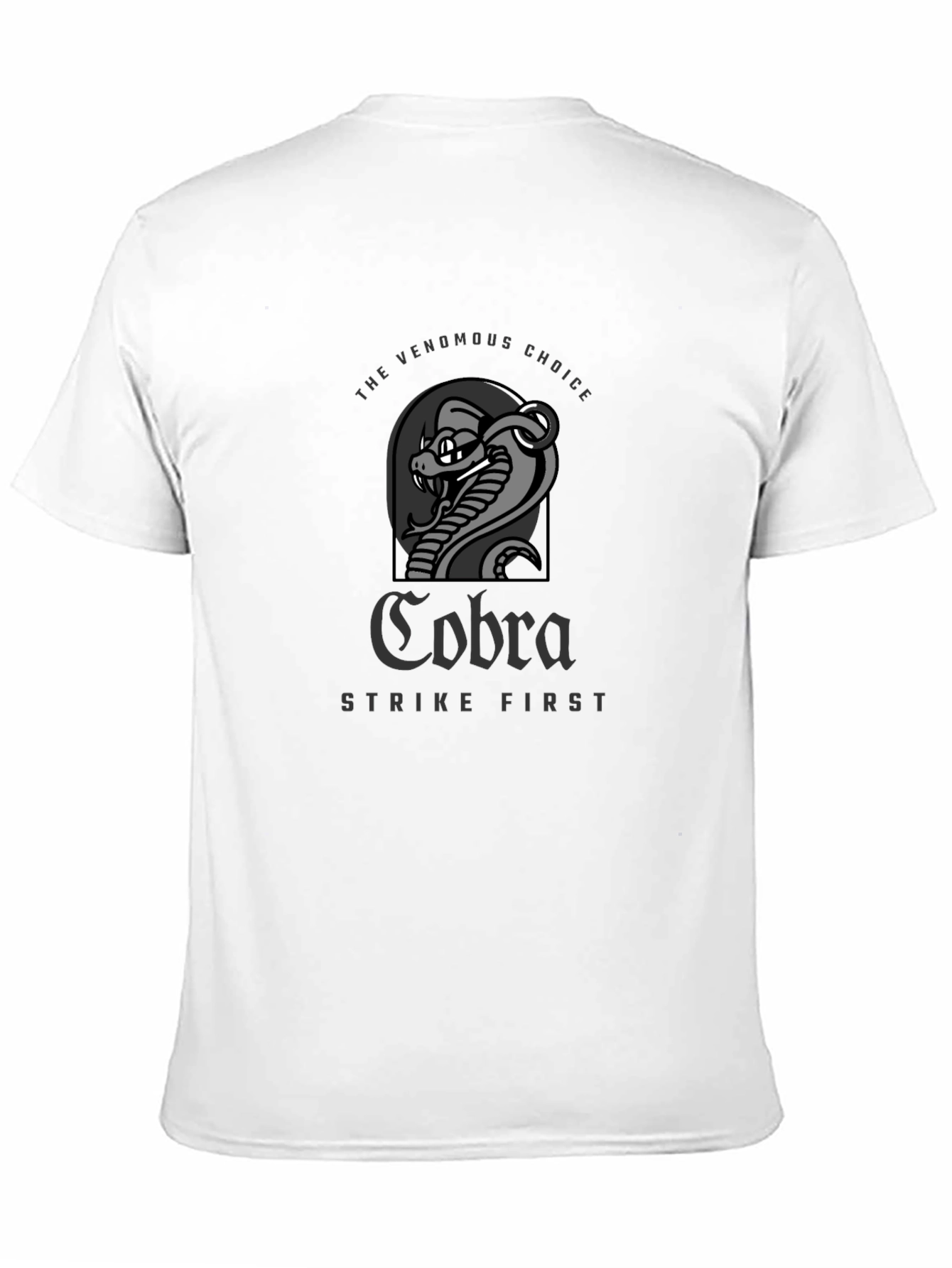 Black Venomous Cobra Strike First Graphic T-Shirt view 11