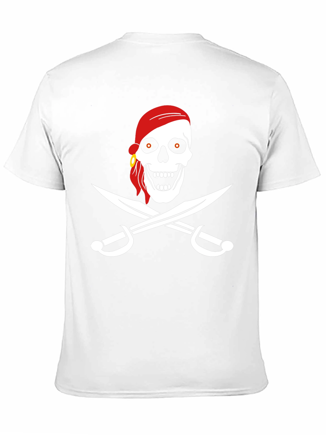 Black Pirate Skull & Swords Graphic T-Shirt view 11