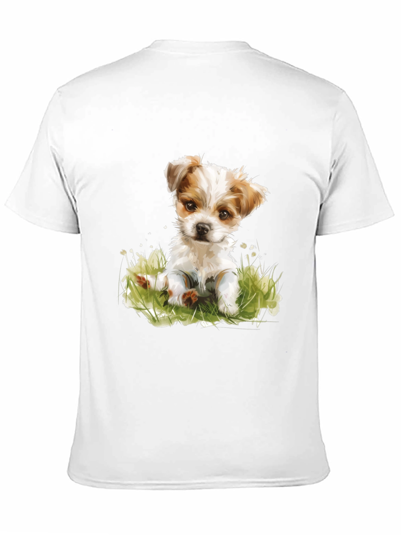 Black Cute Puppy Graphic T-Shirt - Black view 11