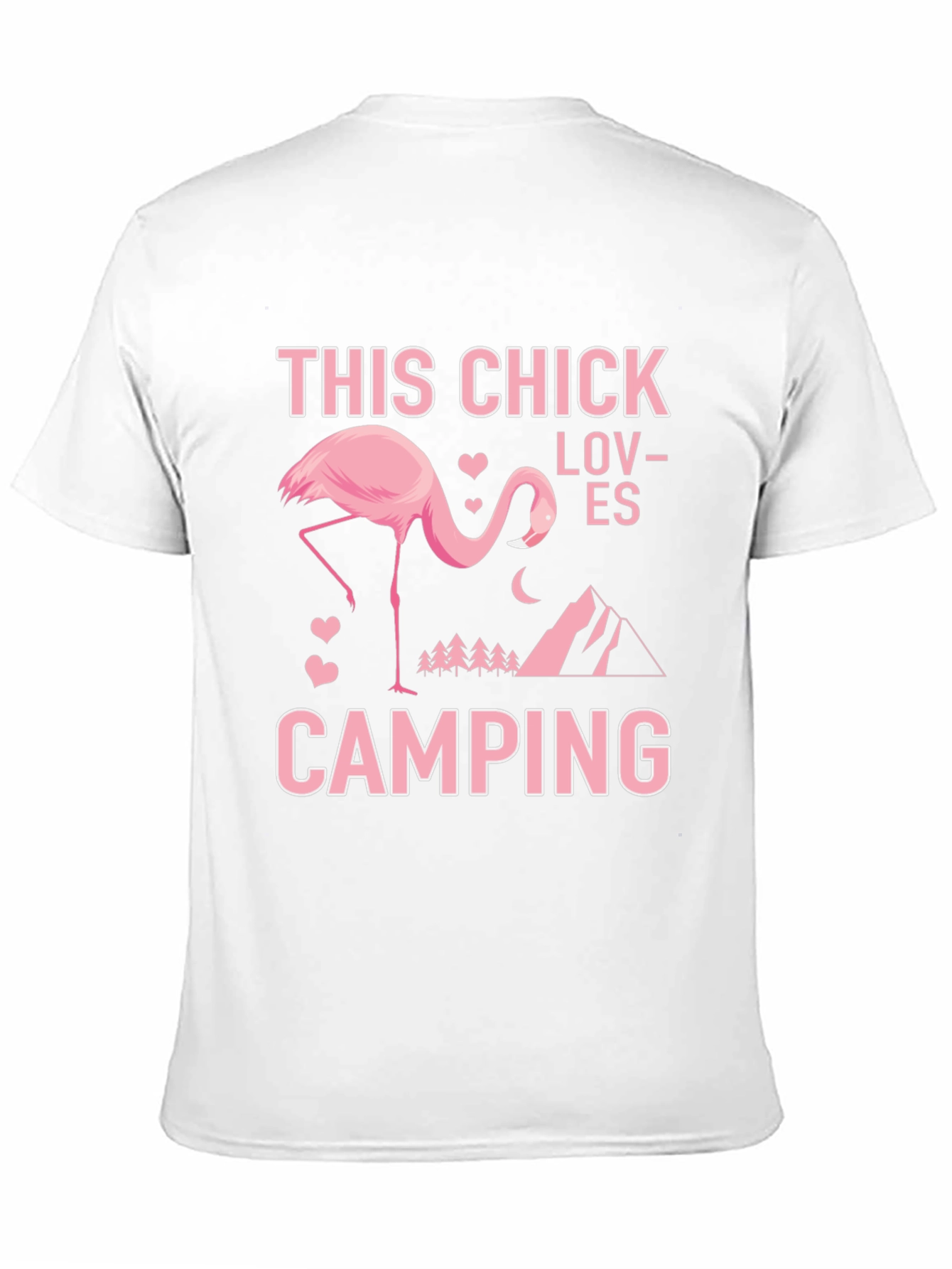 Black This Chick Loves Camping Flamingo Graphic Tee view 11