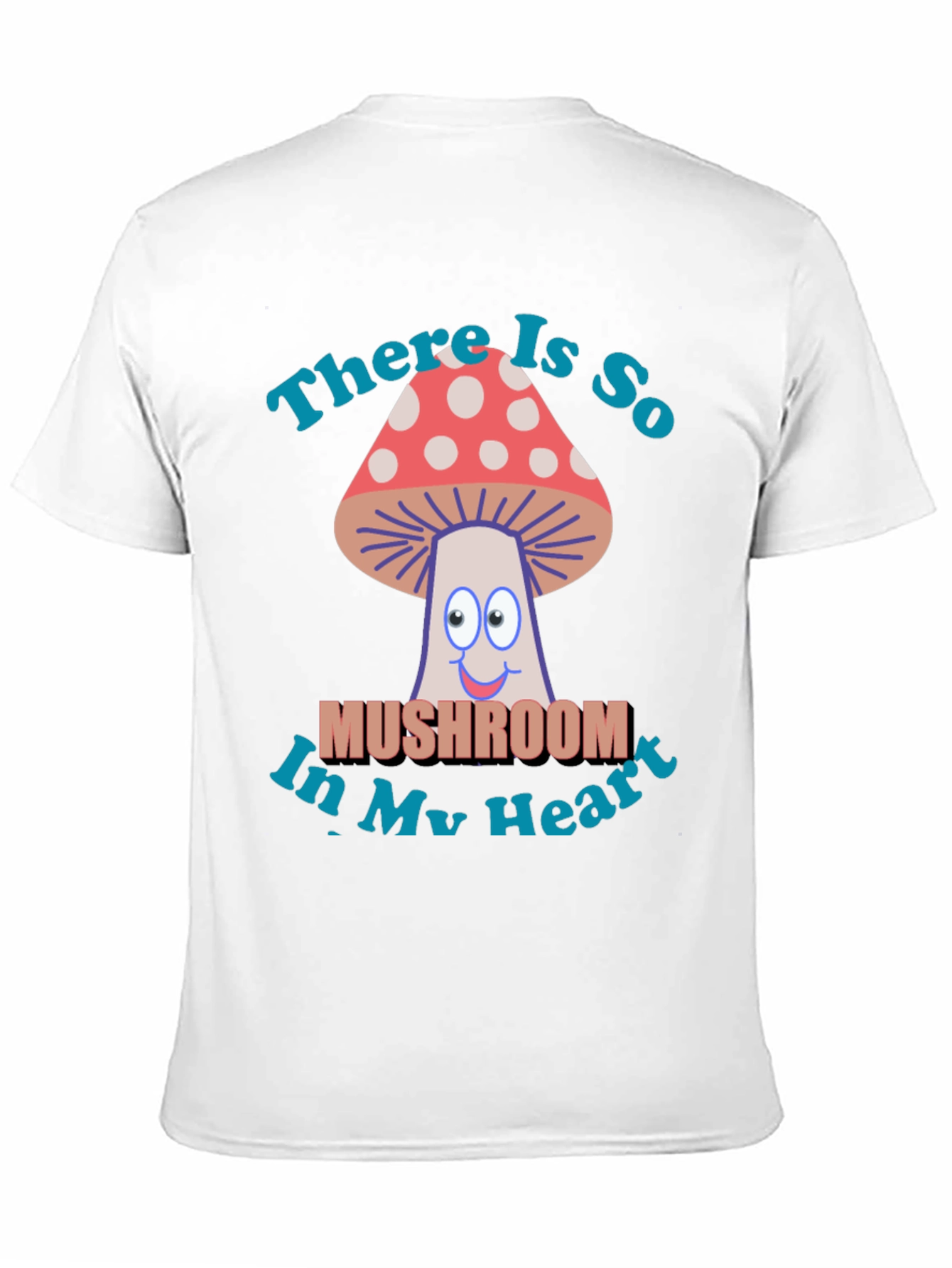 Black Mushroom Heart T-Shirt - Funny Graphic Tee view 11