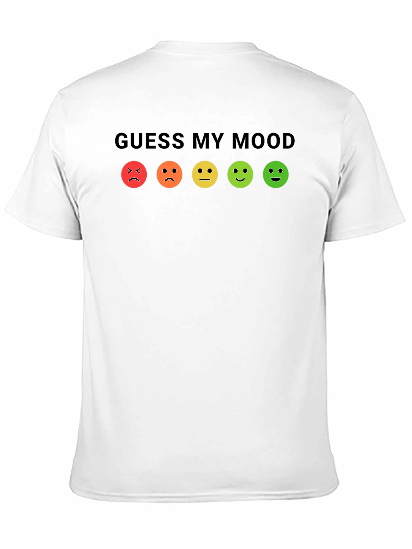 Black Guess My Mood T-Shirt - Funny Emoji Tee view 11