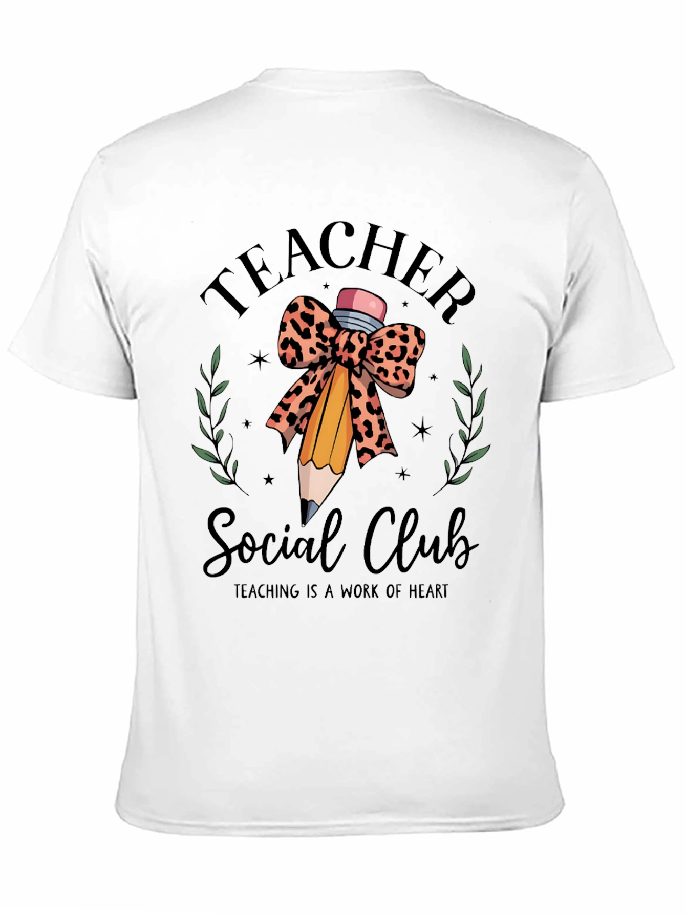 Black Teacher Social Club Tee - Teaching is a Work of Heart view 11
