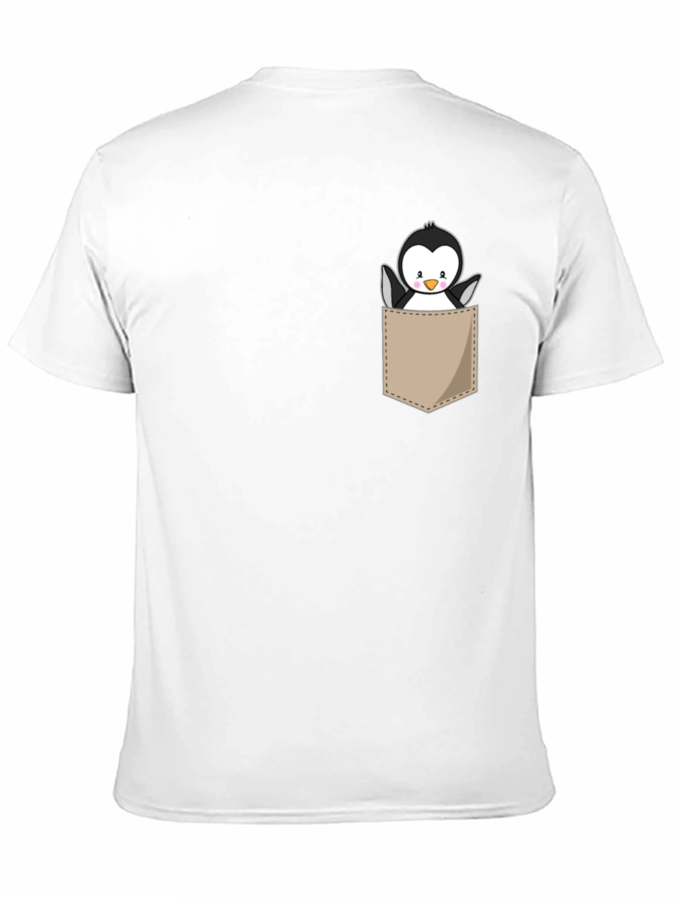 Black Cute Penguin Pocket Graphic Tee view 11